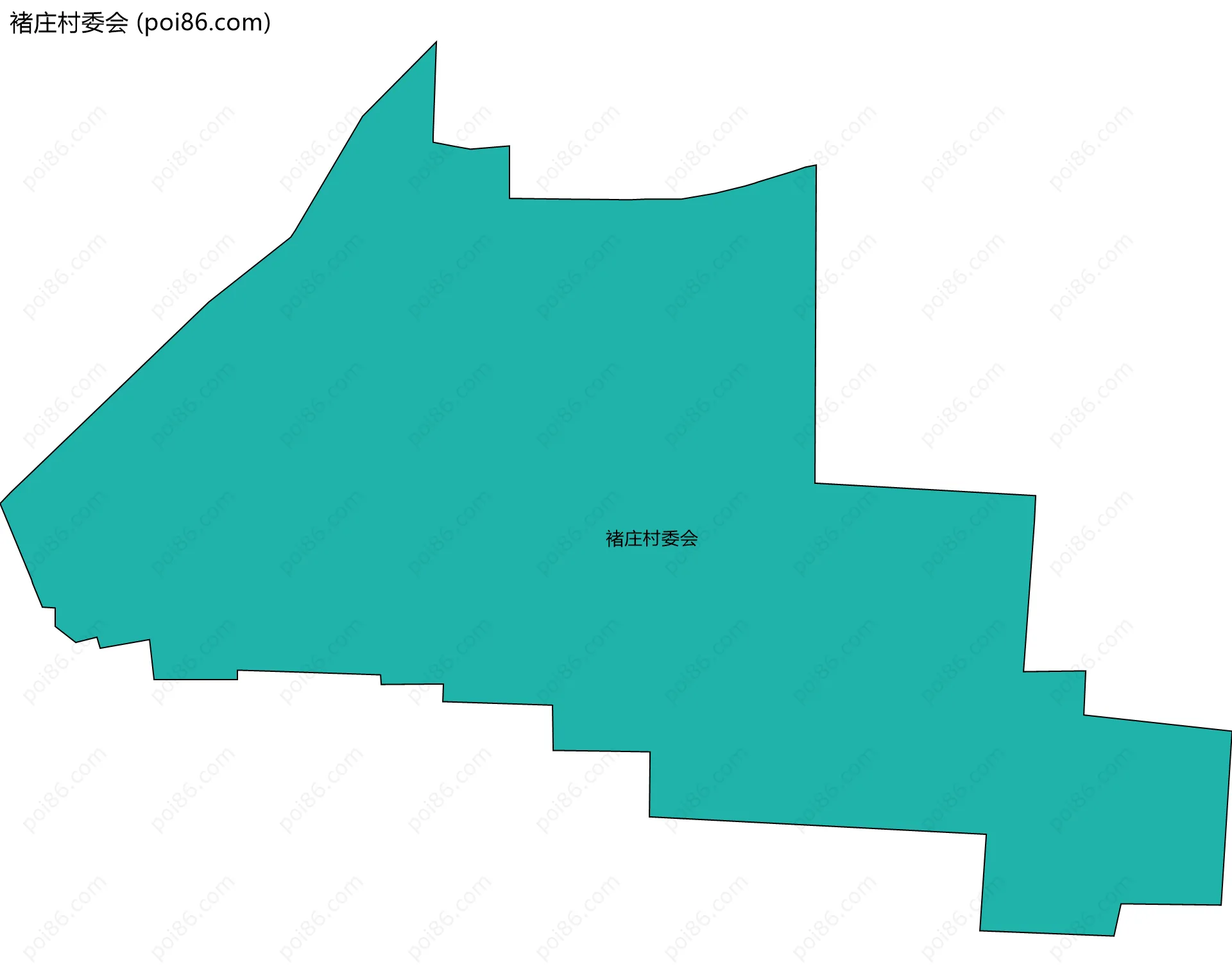 褚庄村委会边界地图