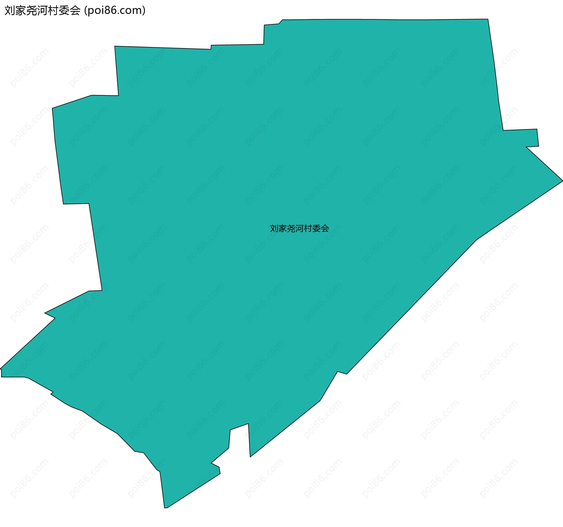 刘家尧河村委会边界地图