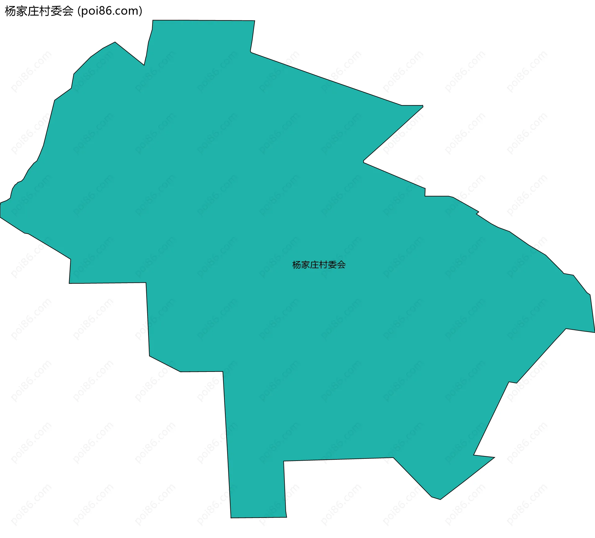 杨家庄村委会边界地图