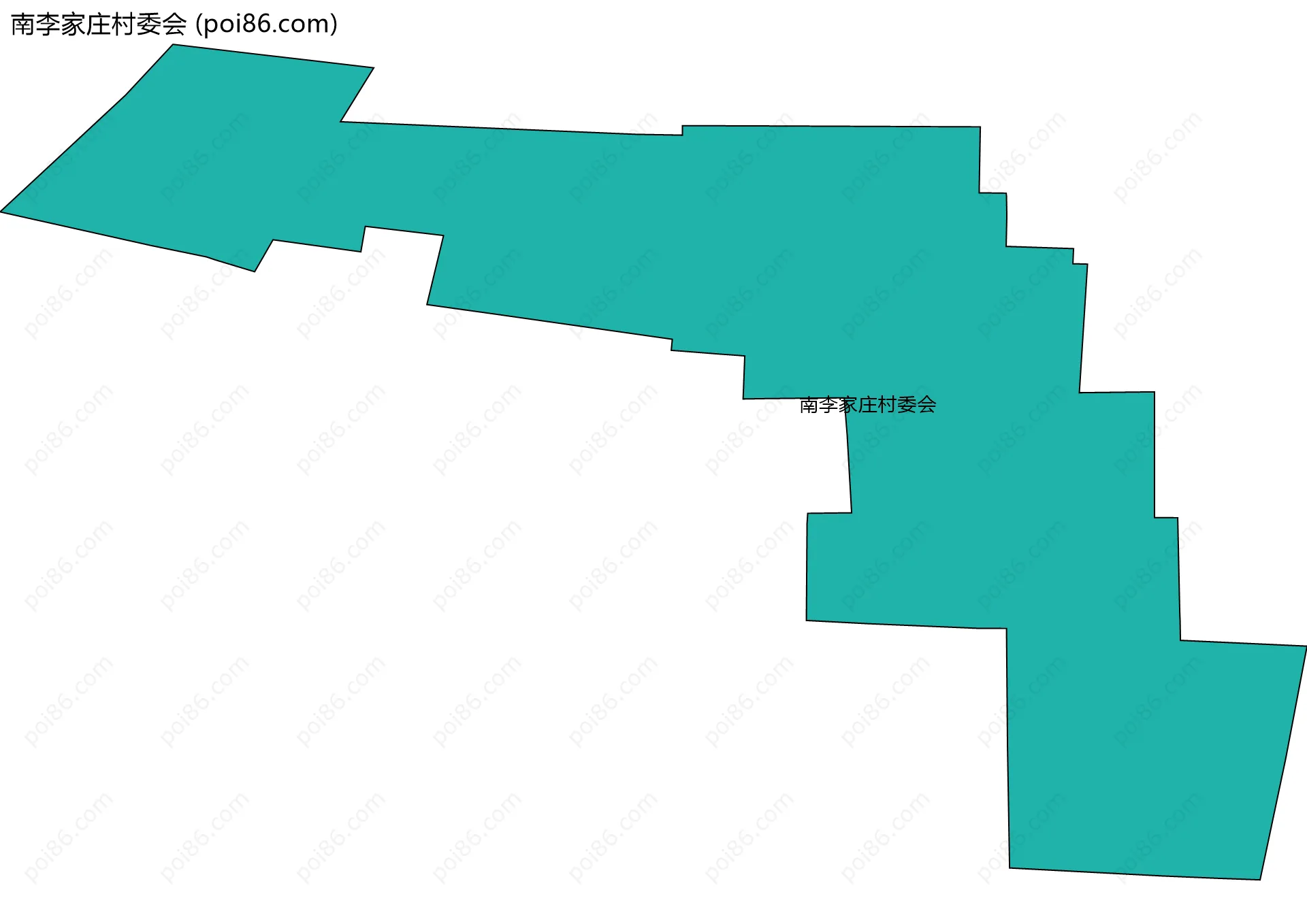 南李家庄村委会边界地图