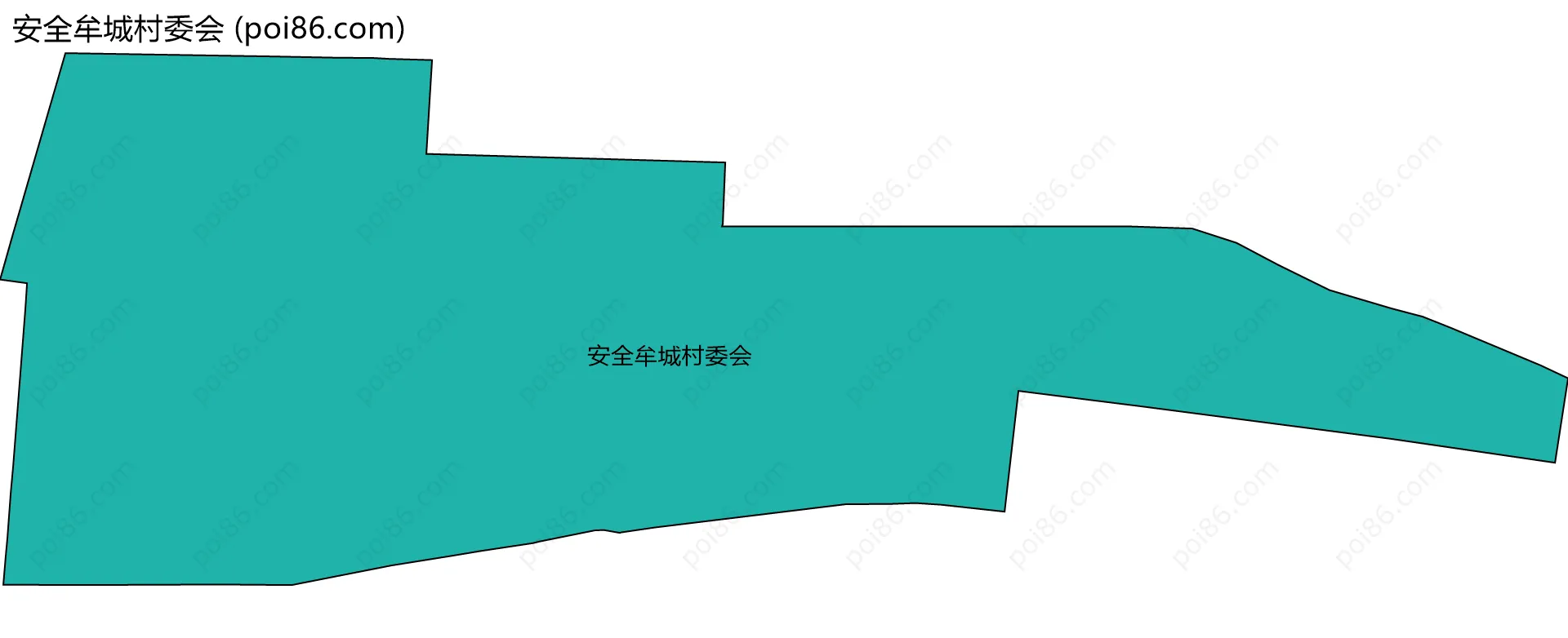 安全牟城村委会边界地图