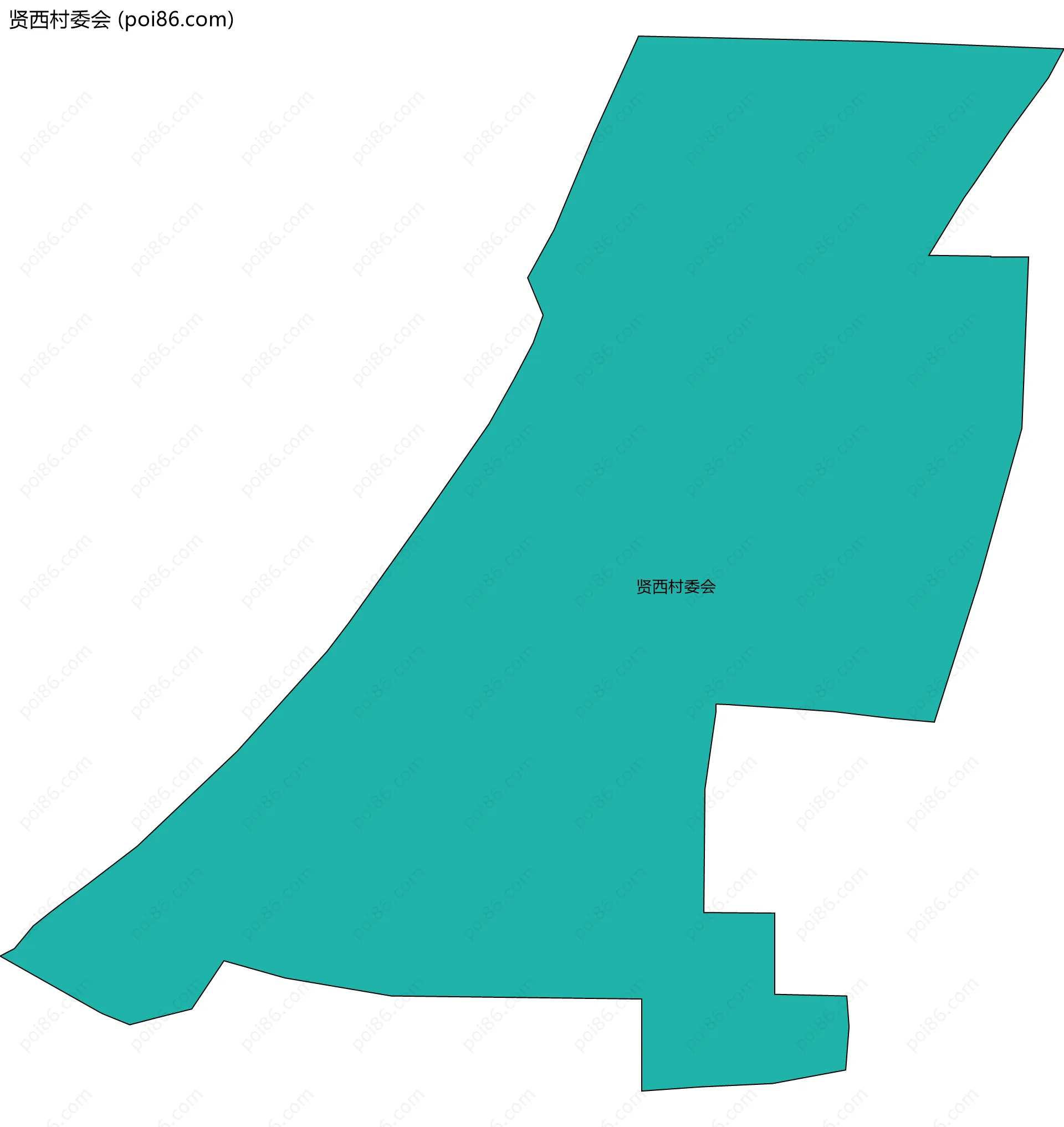 贤西村委会边界地图