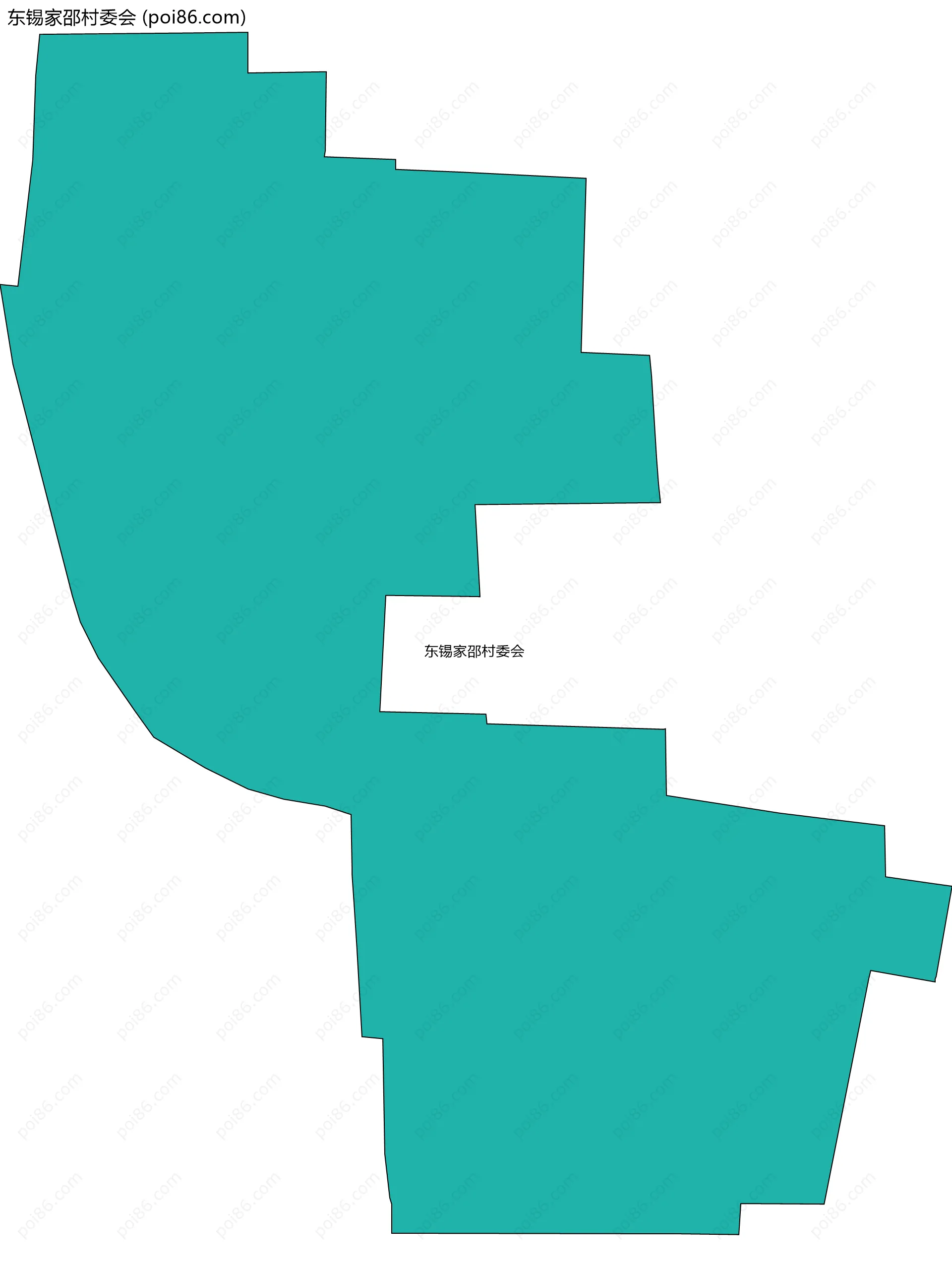 东锡家邵村委会边界地图