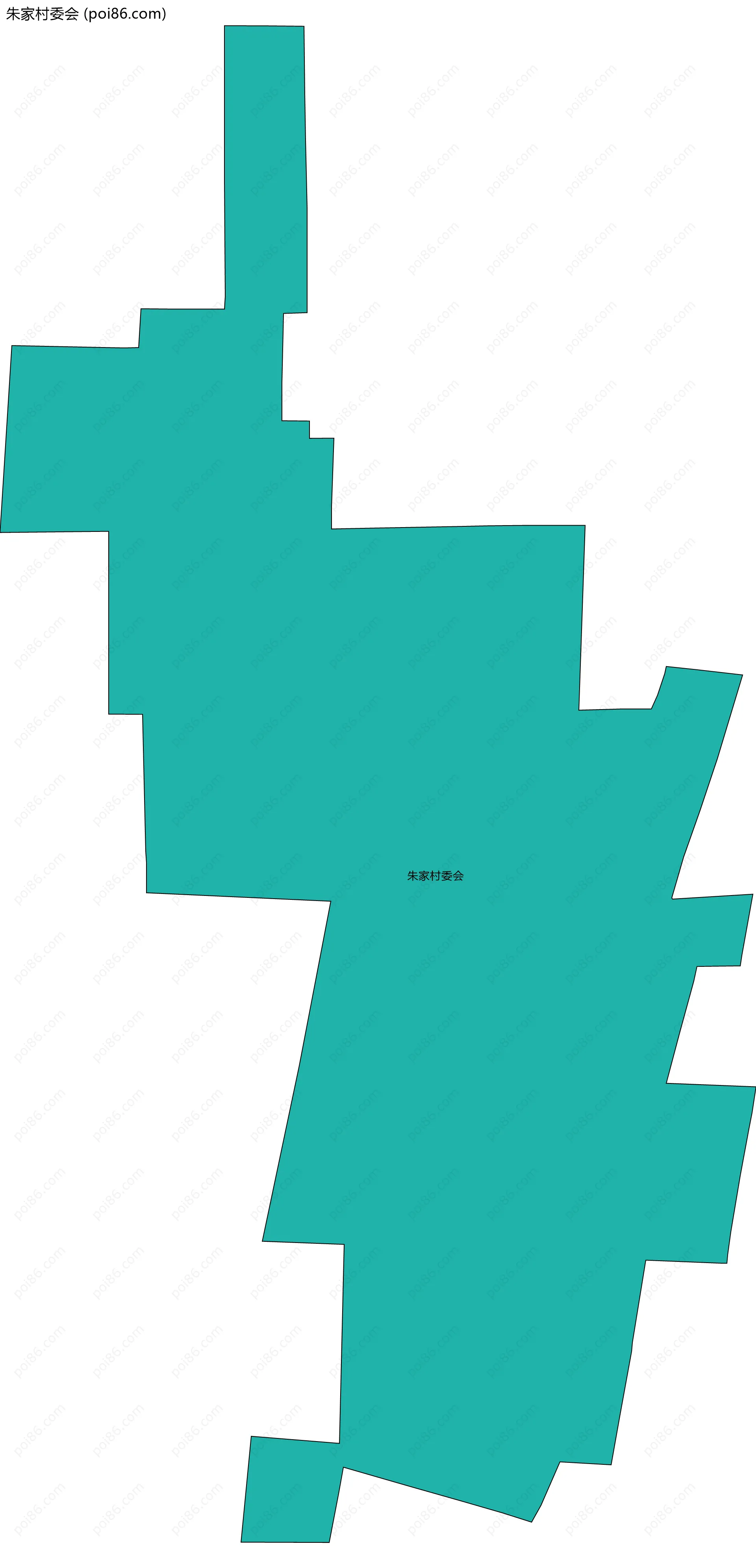 朱家村委会边界地图