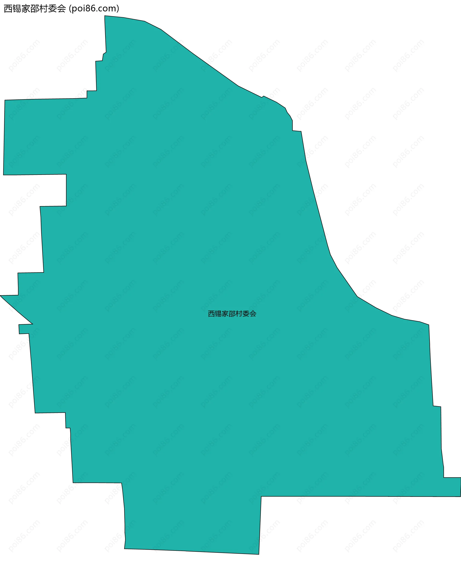 西锡家邵村委会边界地图