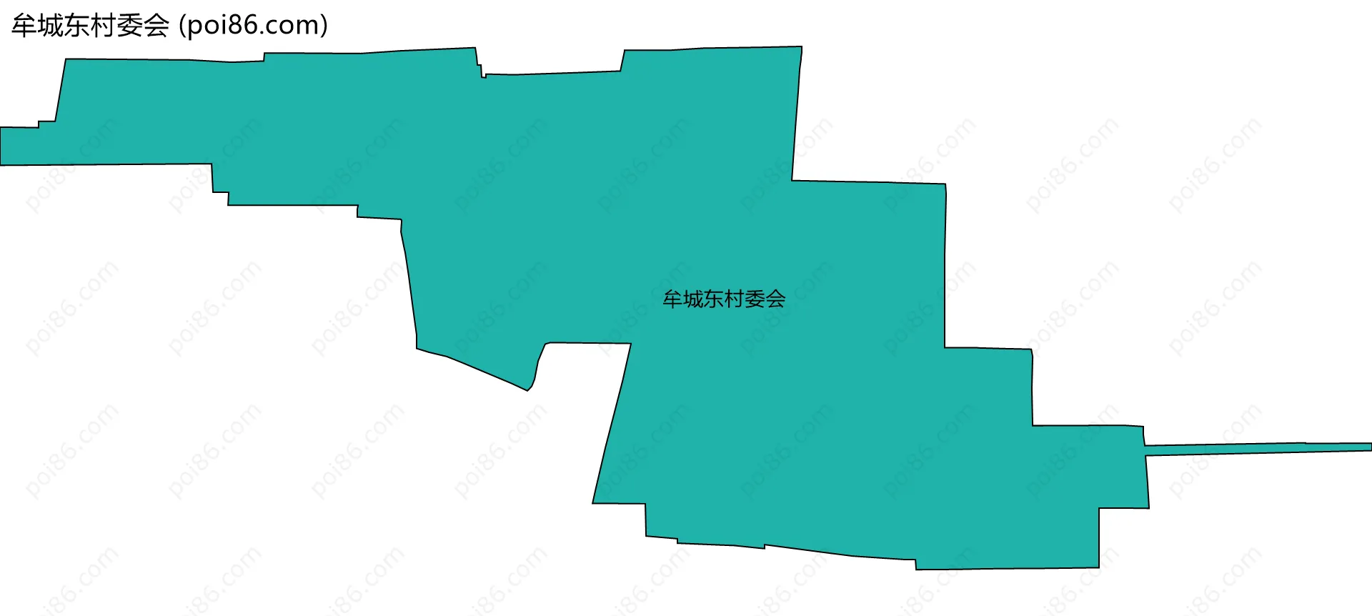 牟城东村委会边界地图