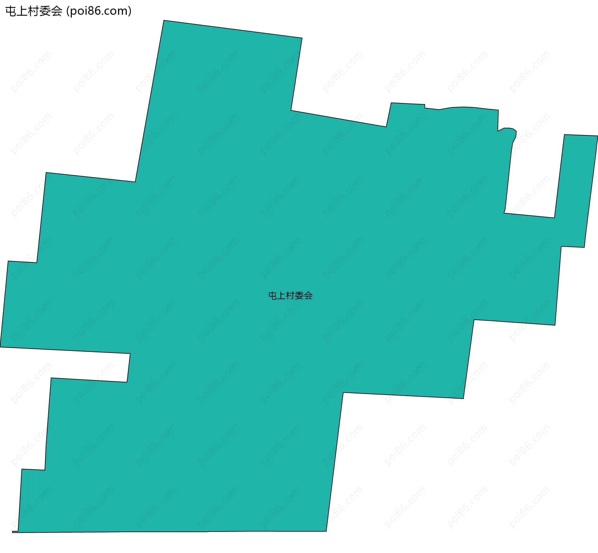 屯上村委会边界地图