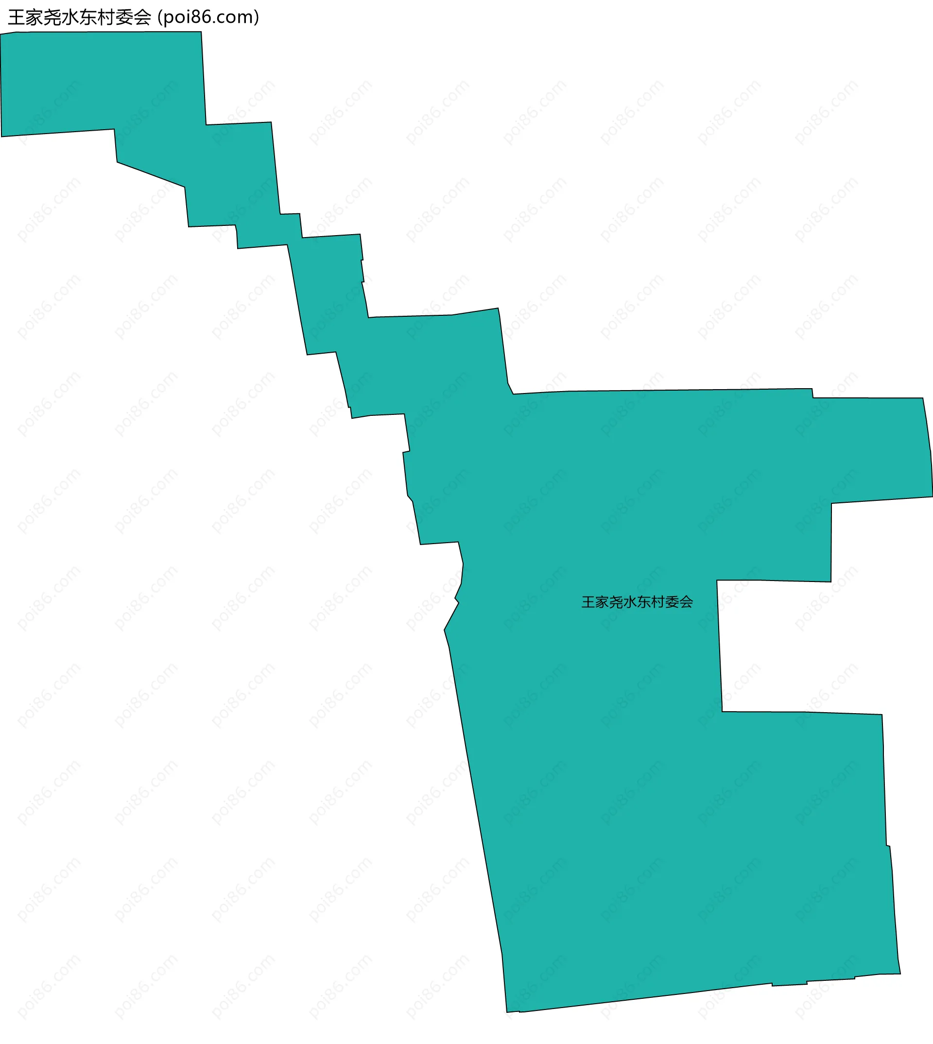 王家尧水东村委会边界地图