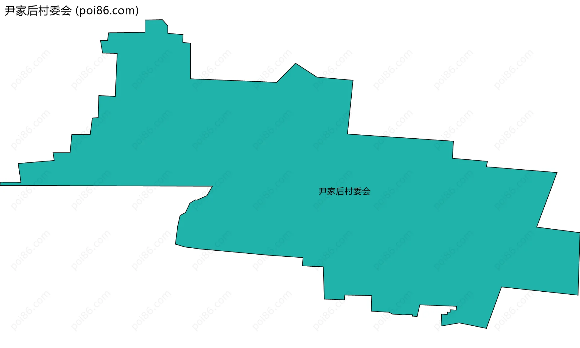 尹家后村委会边界地图