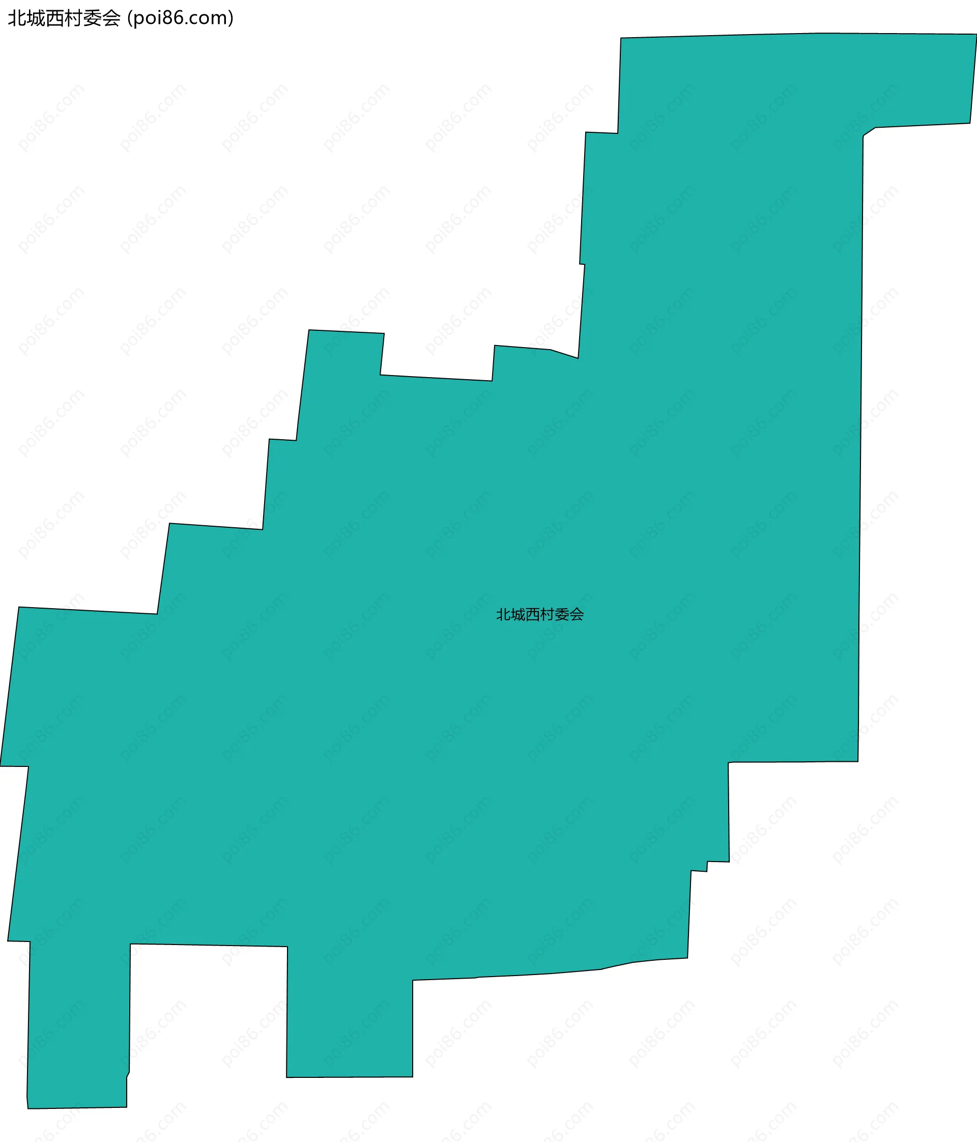 北城西村委会边界地图
