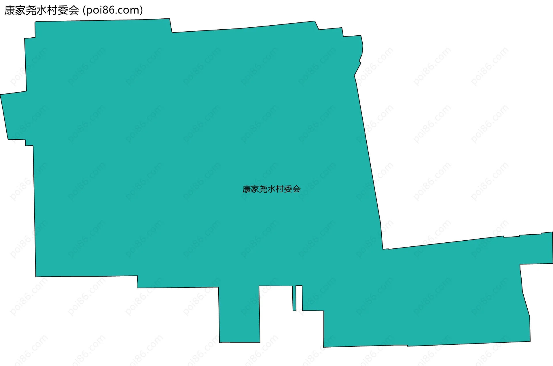 康家尧水村委会边界地图