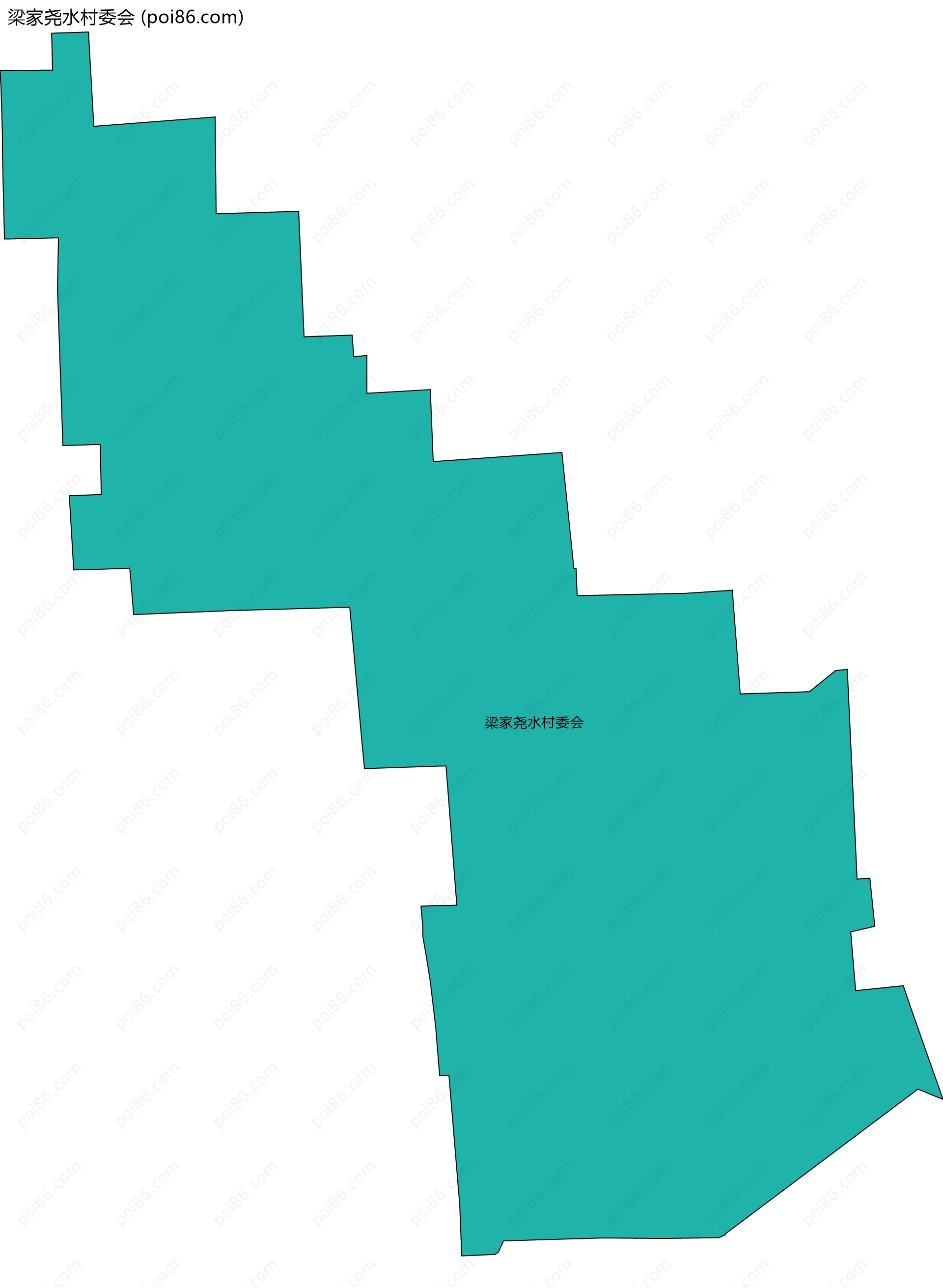 梁家尧水村委会边界地图