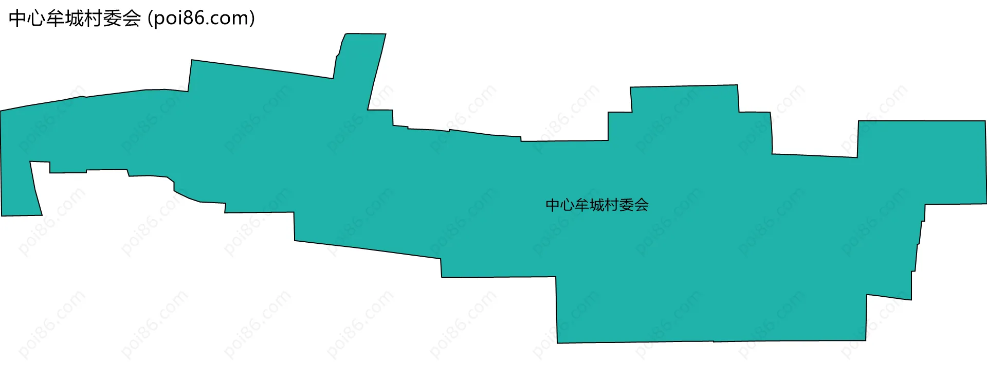 中心牟城村委会边界地图