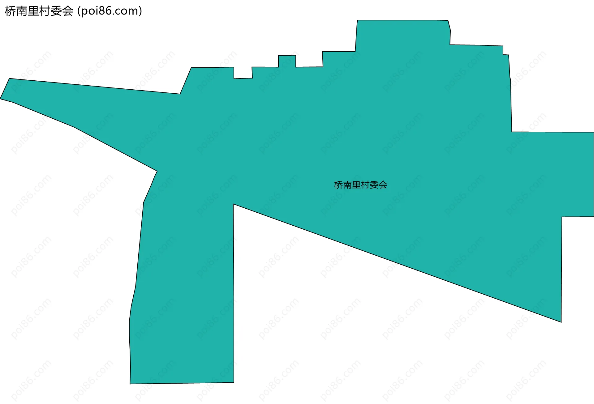 桥南里村委会边界地图