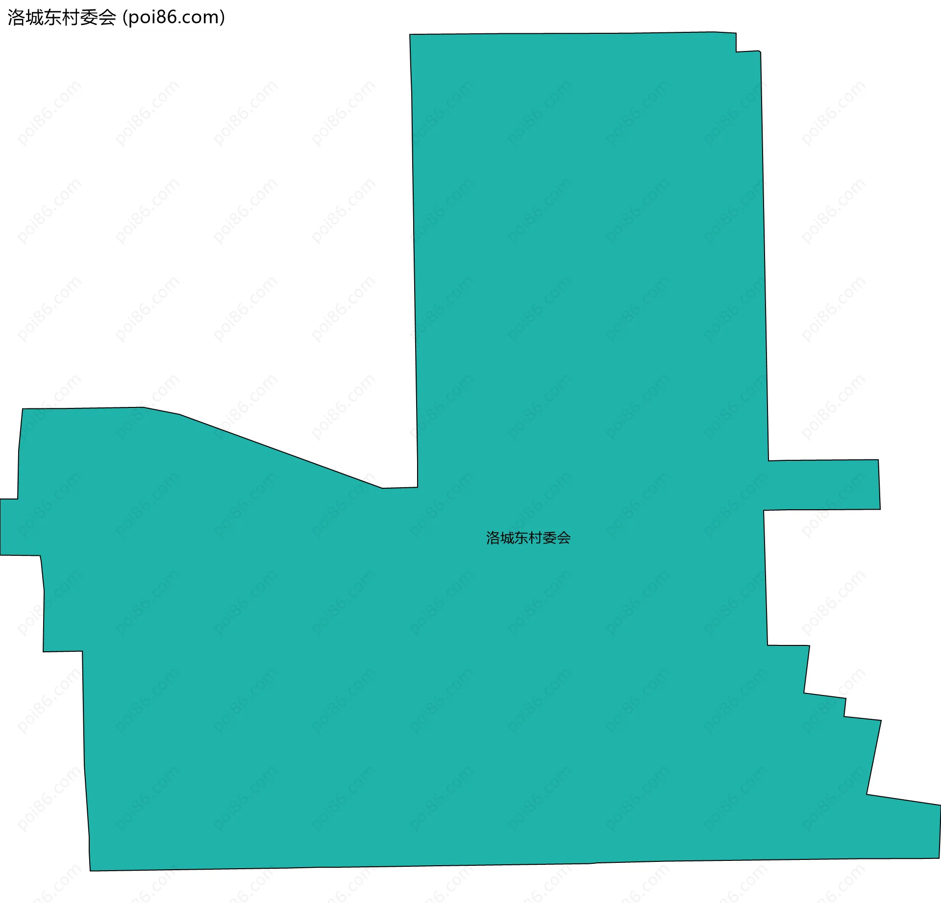 洛城东村委会边界地图