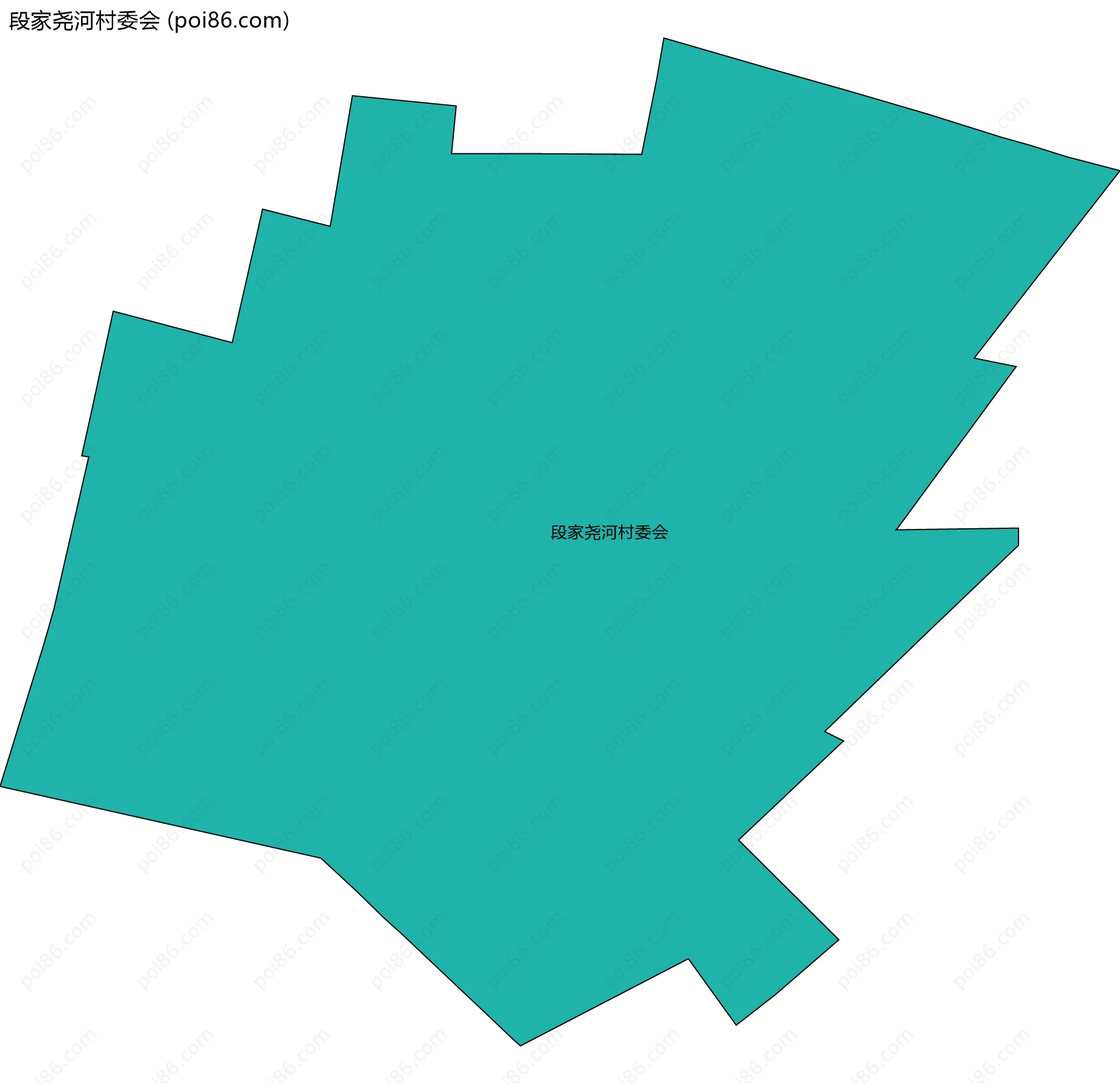 段家尧河村委会边界地图