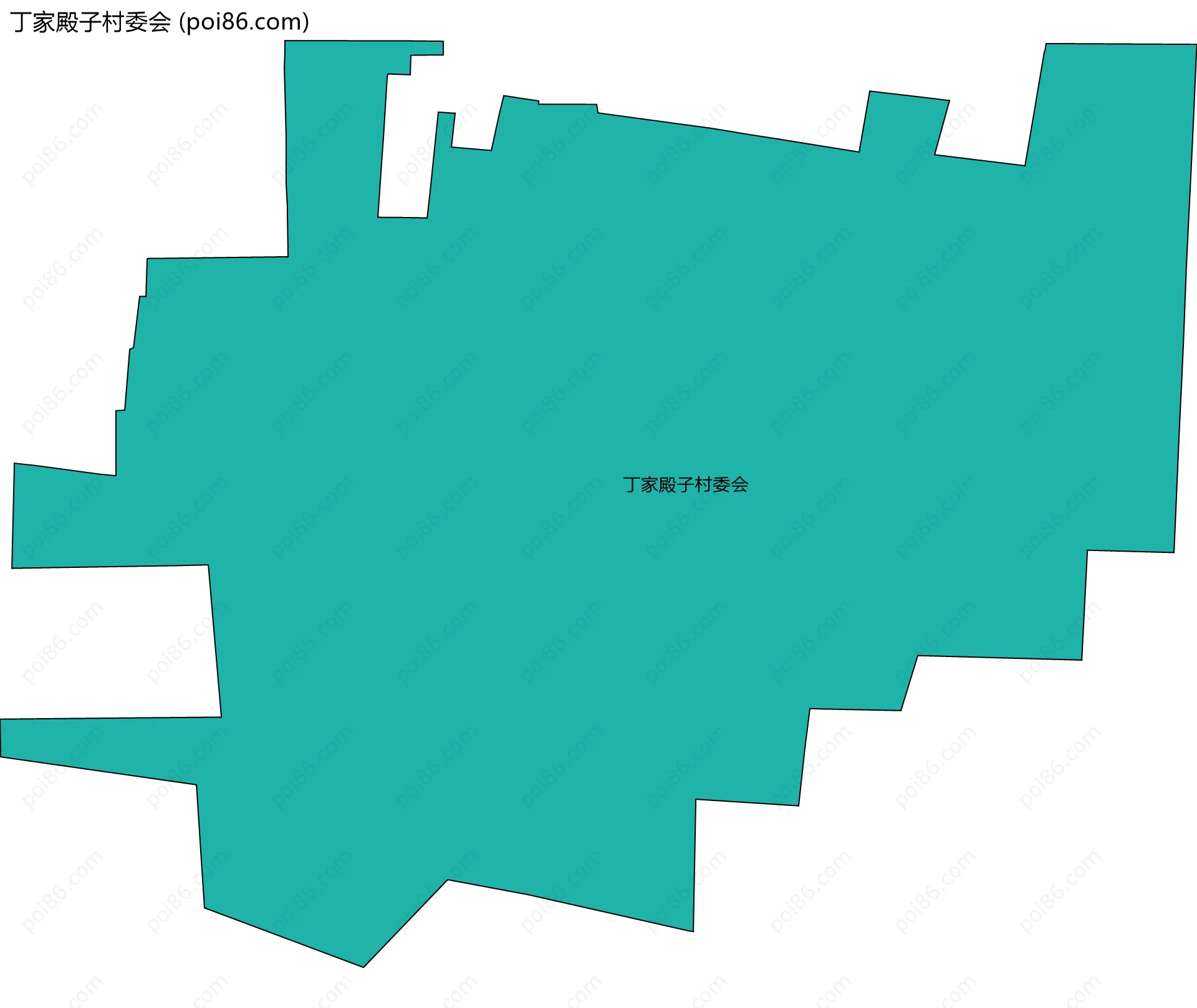 丁家殿子村委会边界地图
