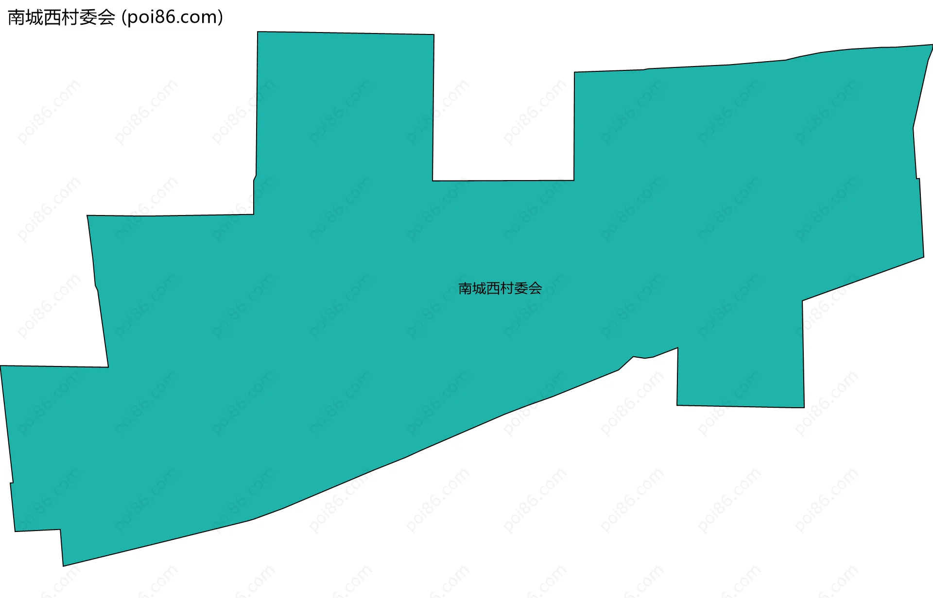南城西村委会边界地图