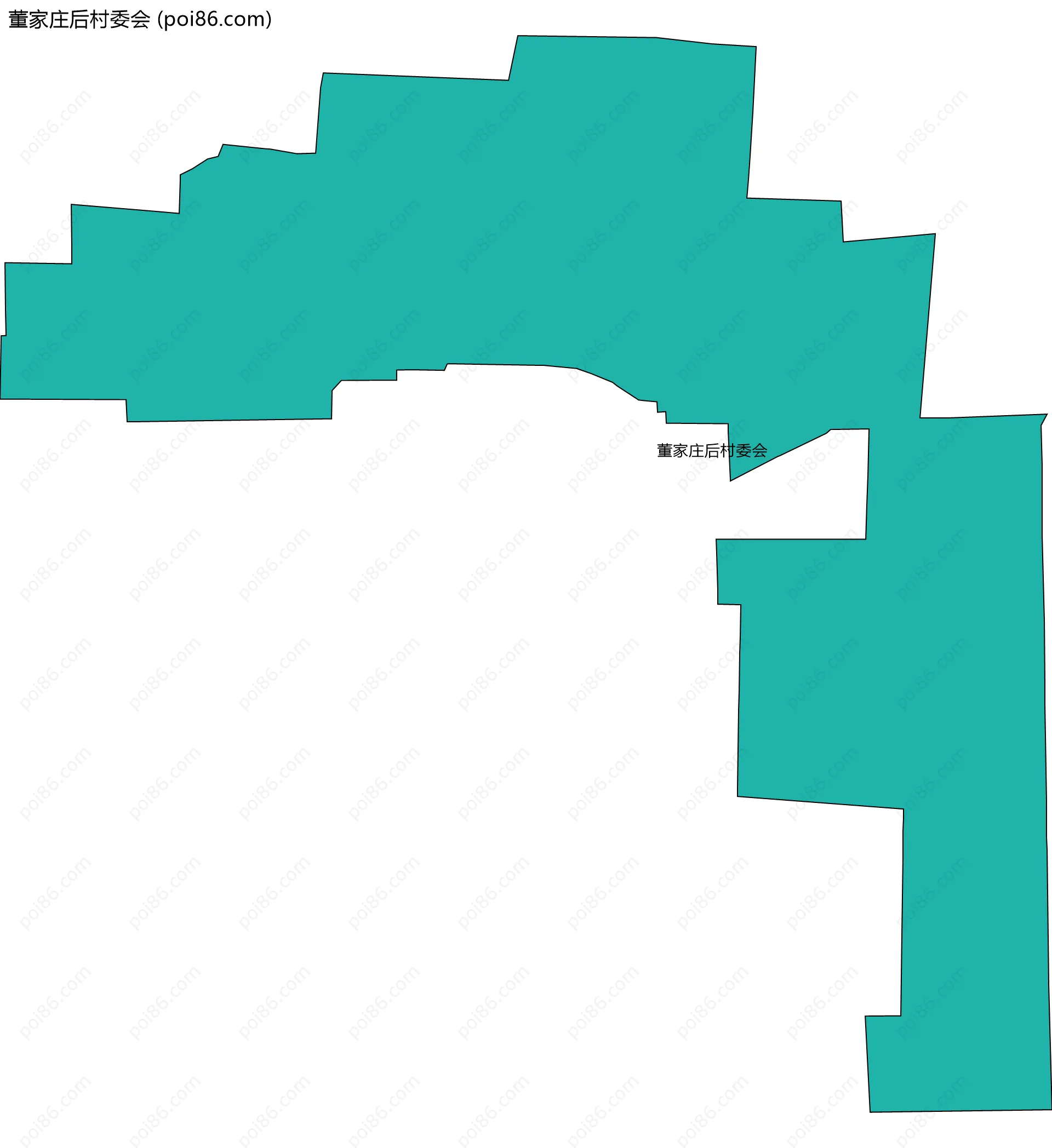 董家庄后村委会边界地图