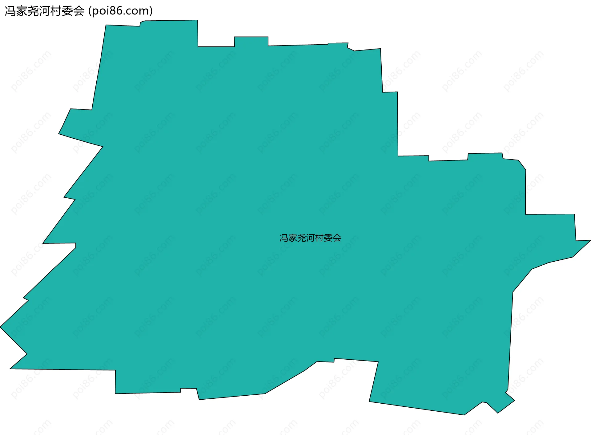 冯家尧河村委会边界地图