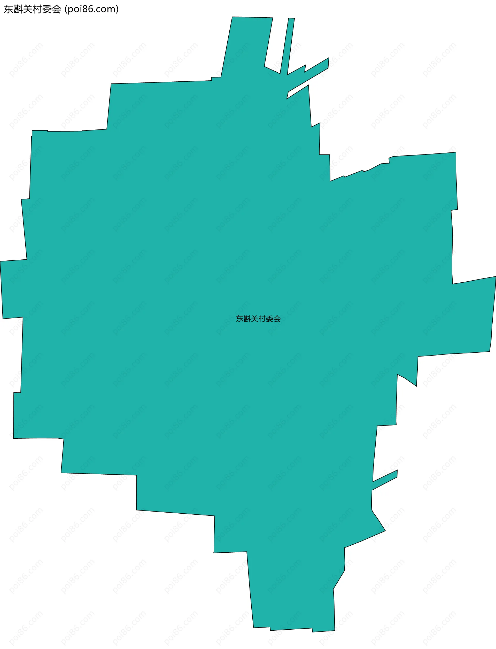 东斟关村委会边界地图