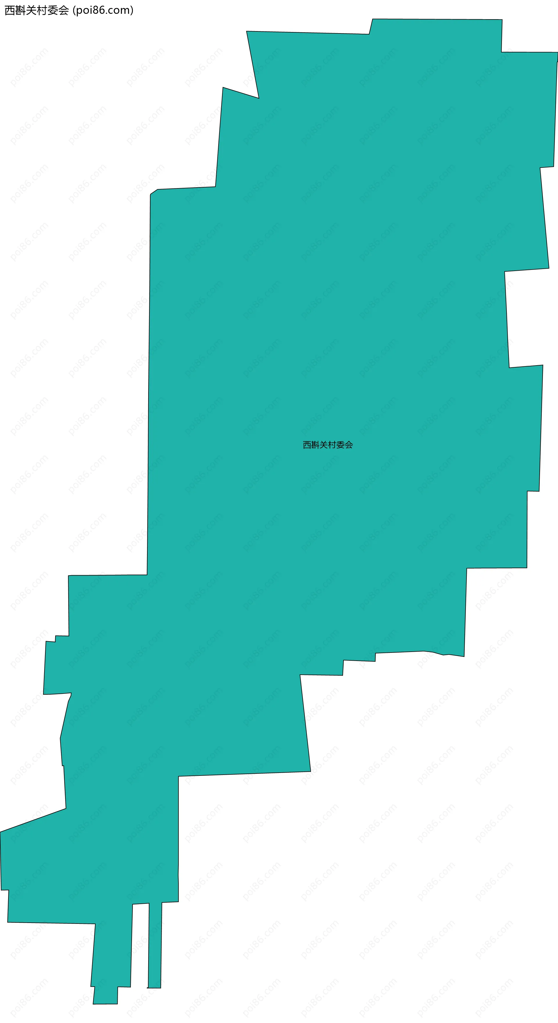 西斟关村委会边界地图