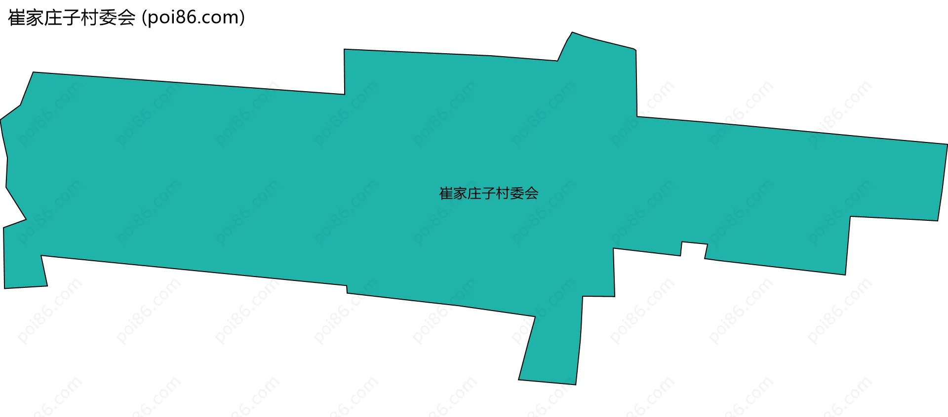 崔家庄子村委会边界地图