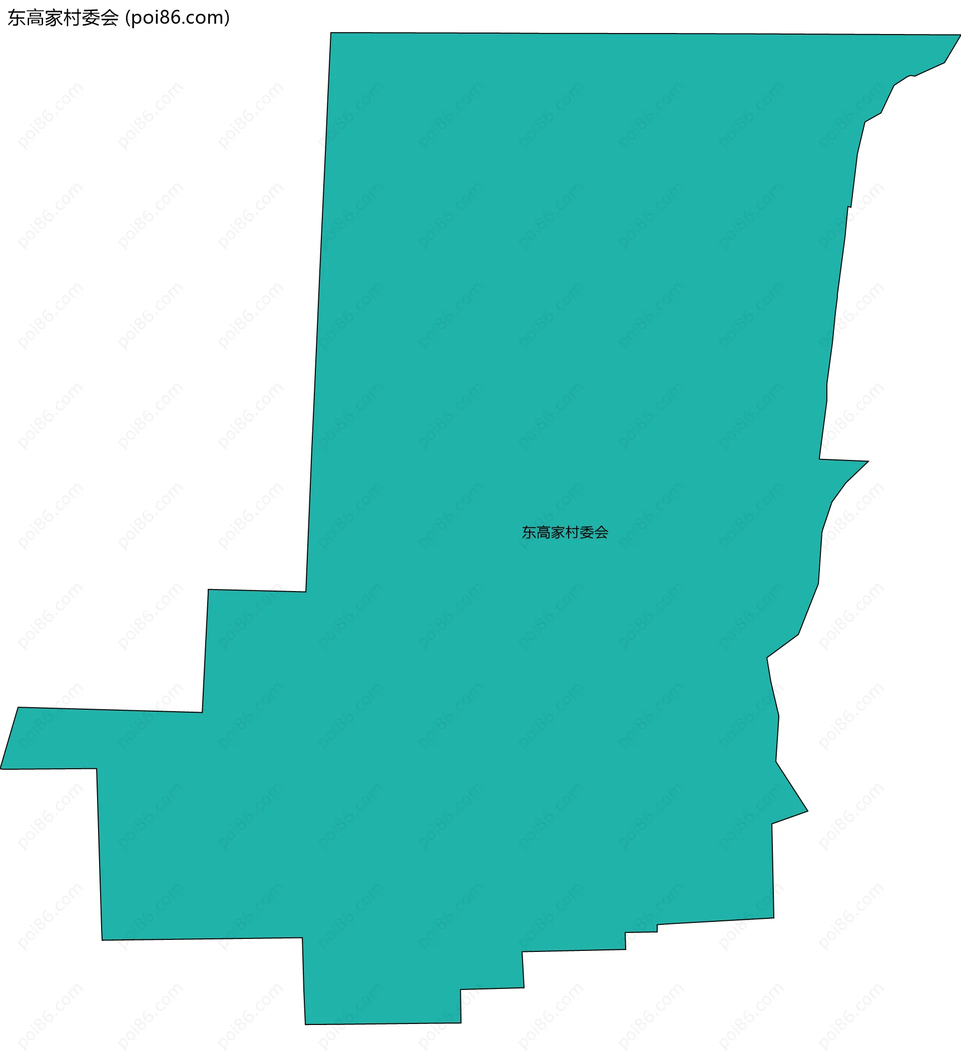 东高家村委会边界地图