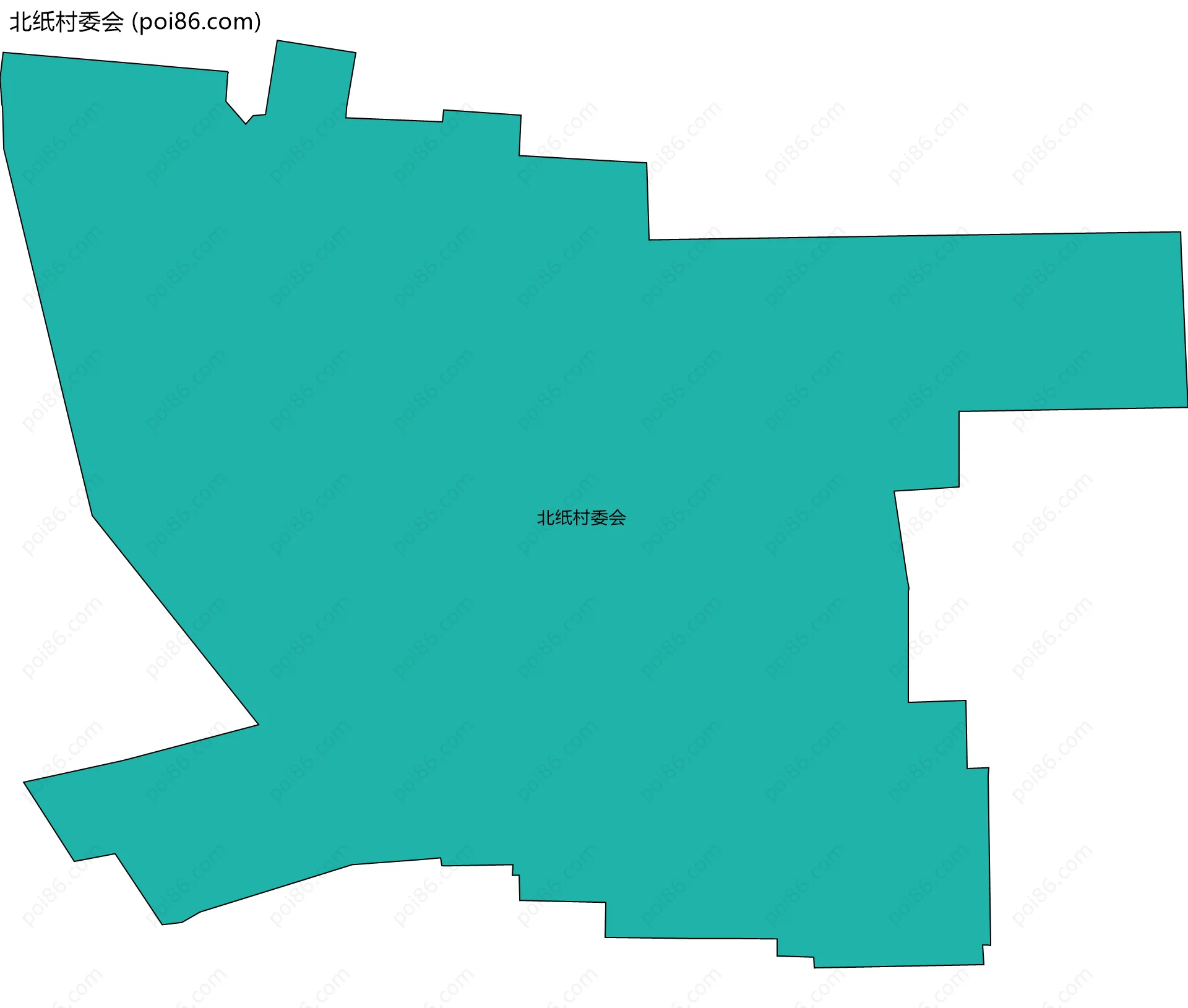 北纸村委会边界地图