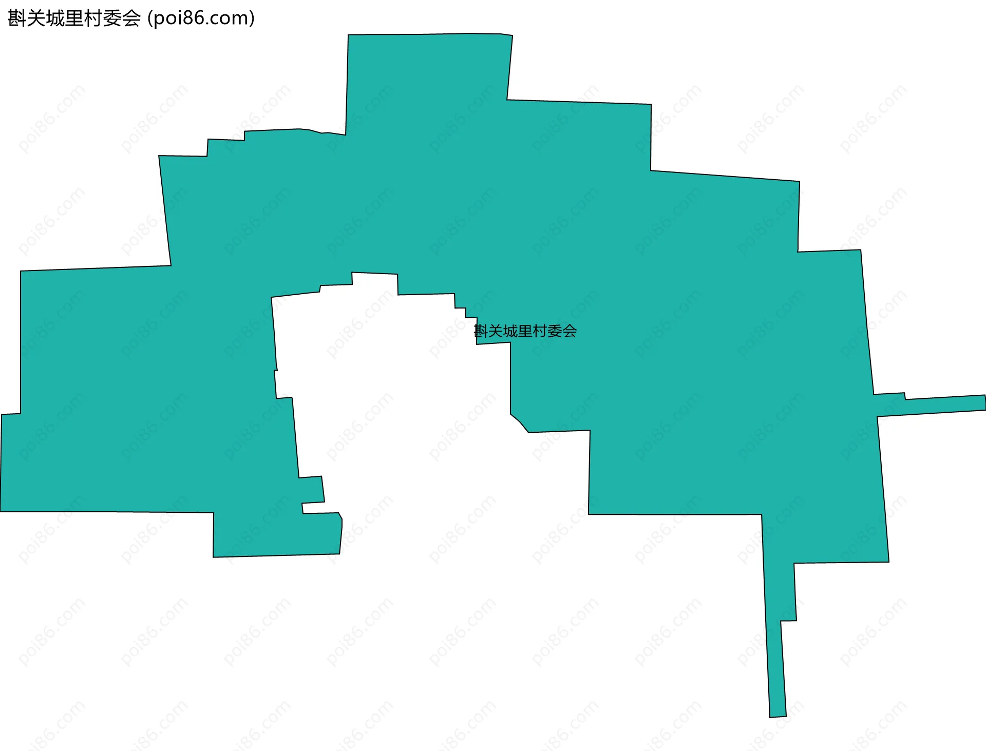 斟关城里村委会边界地图