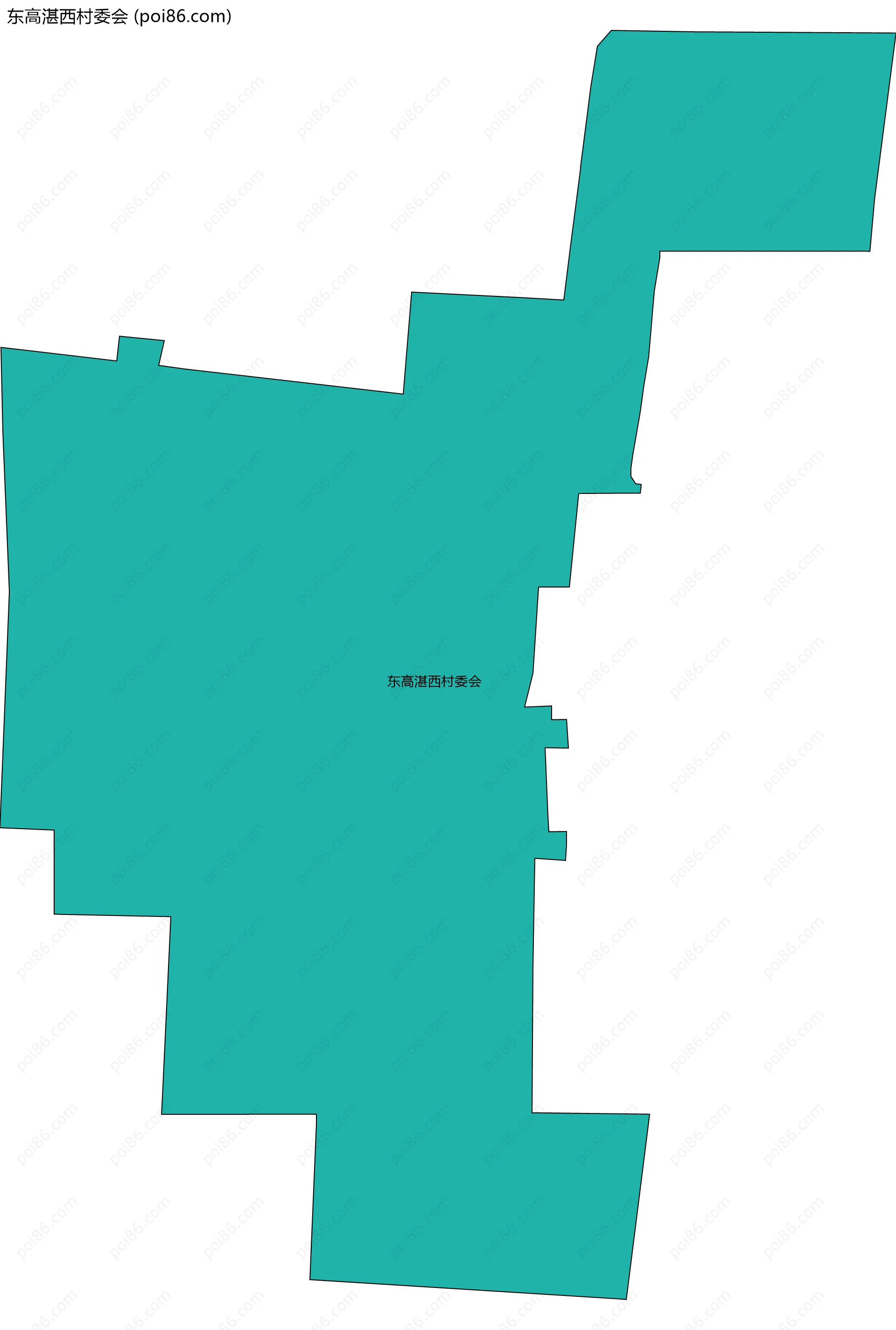 东高湛西村委会边界地图
