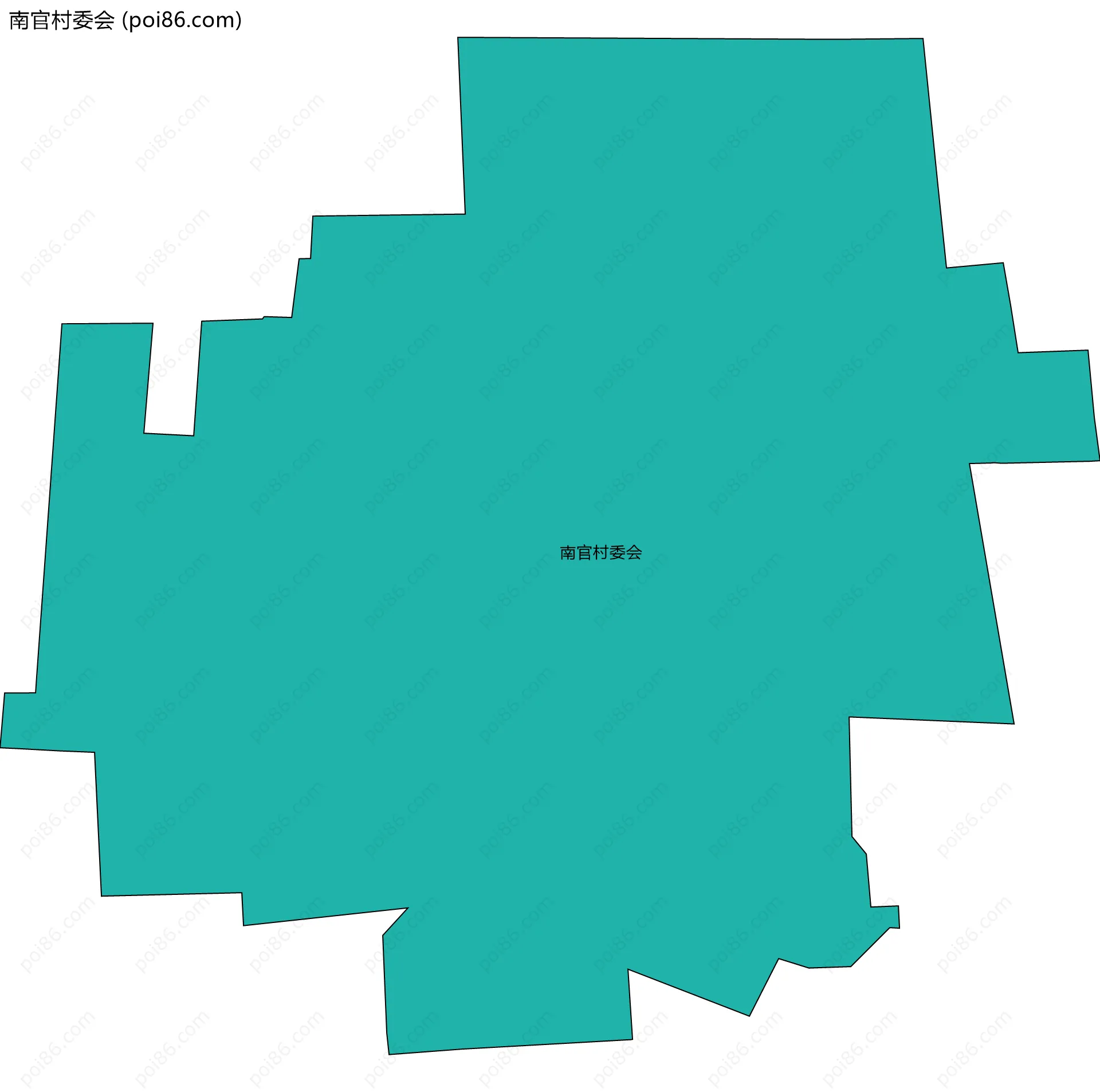 南官村委会边界地图