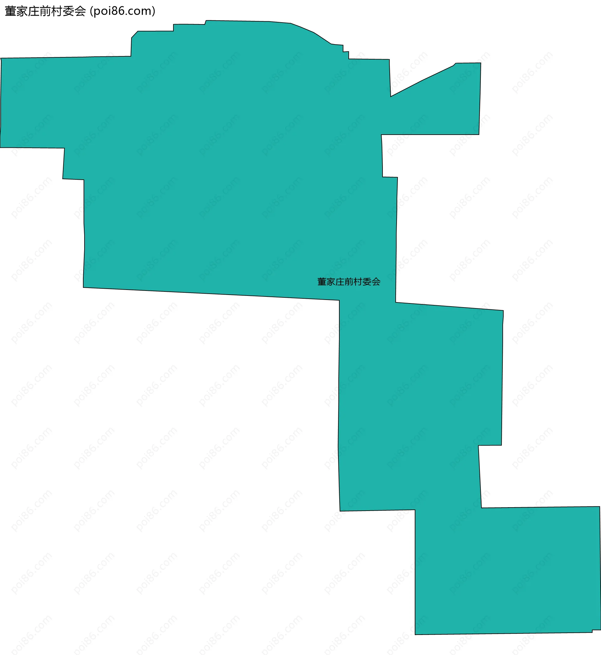 董家庄前村委会边界地图
