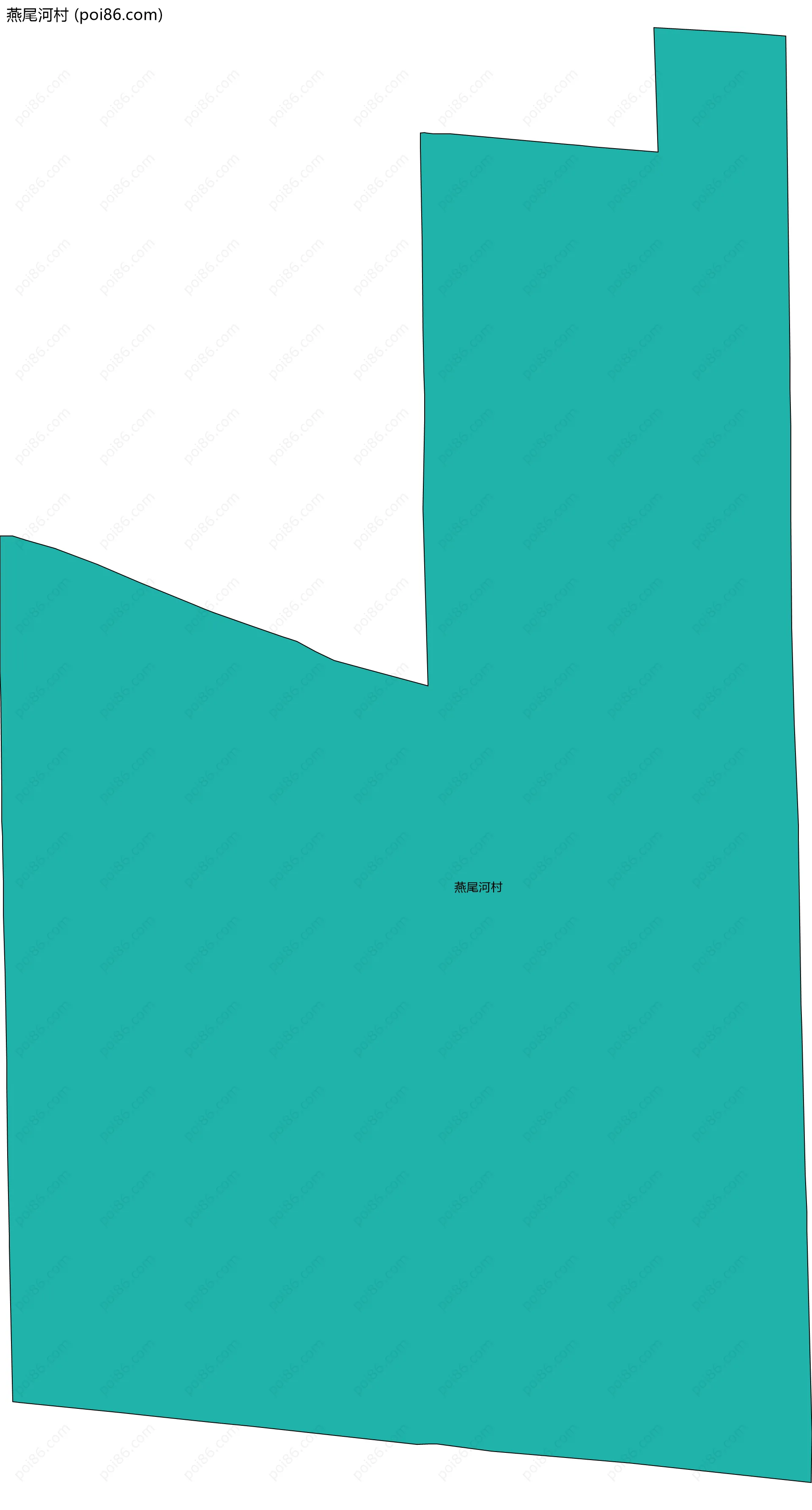 燕尾河村边界地图