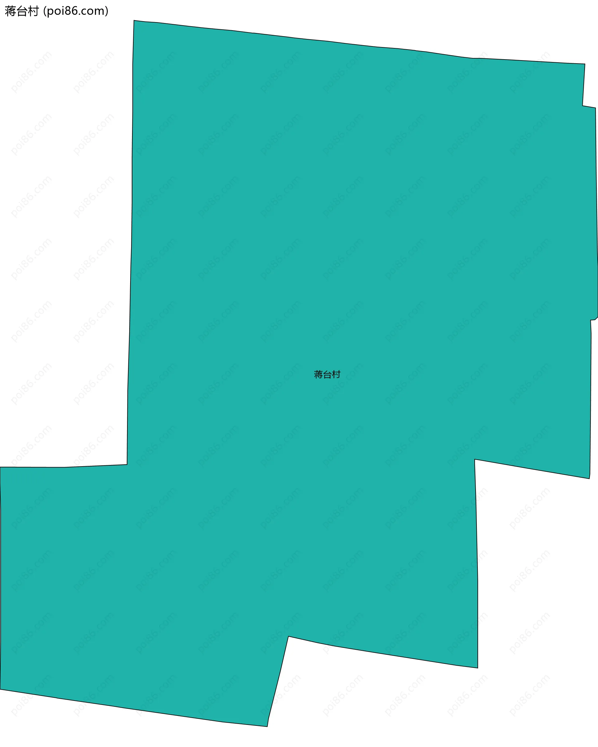 蒋台村边界地图