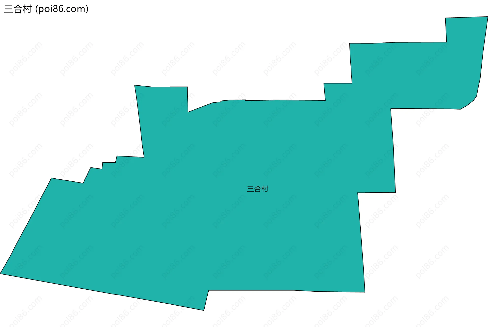 三合村边界地图