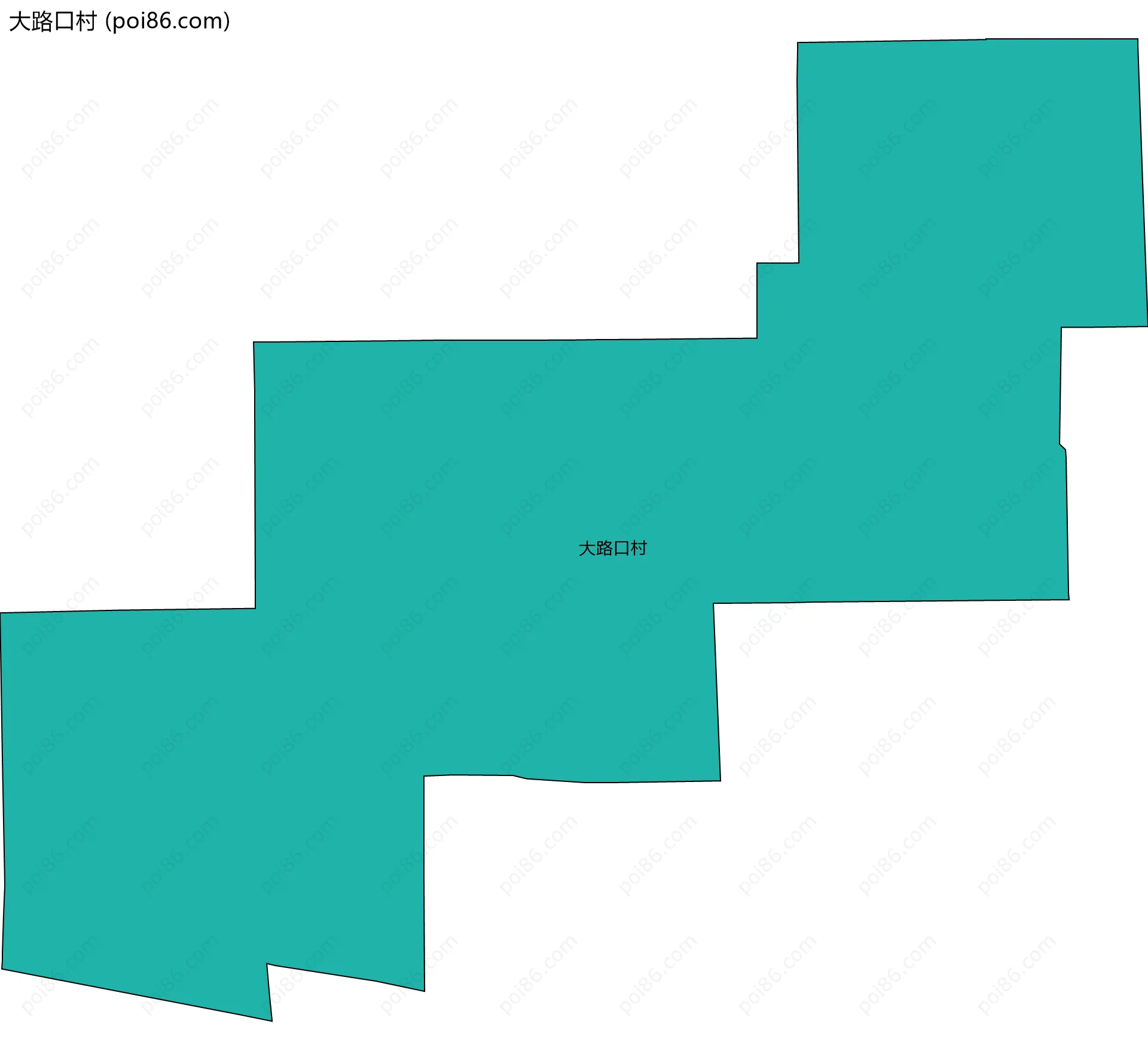 大路口村边界地图