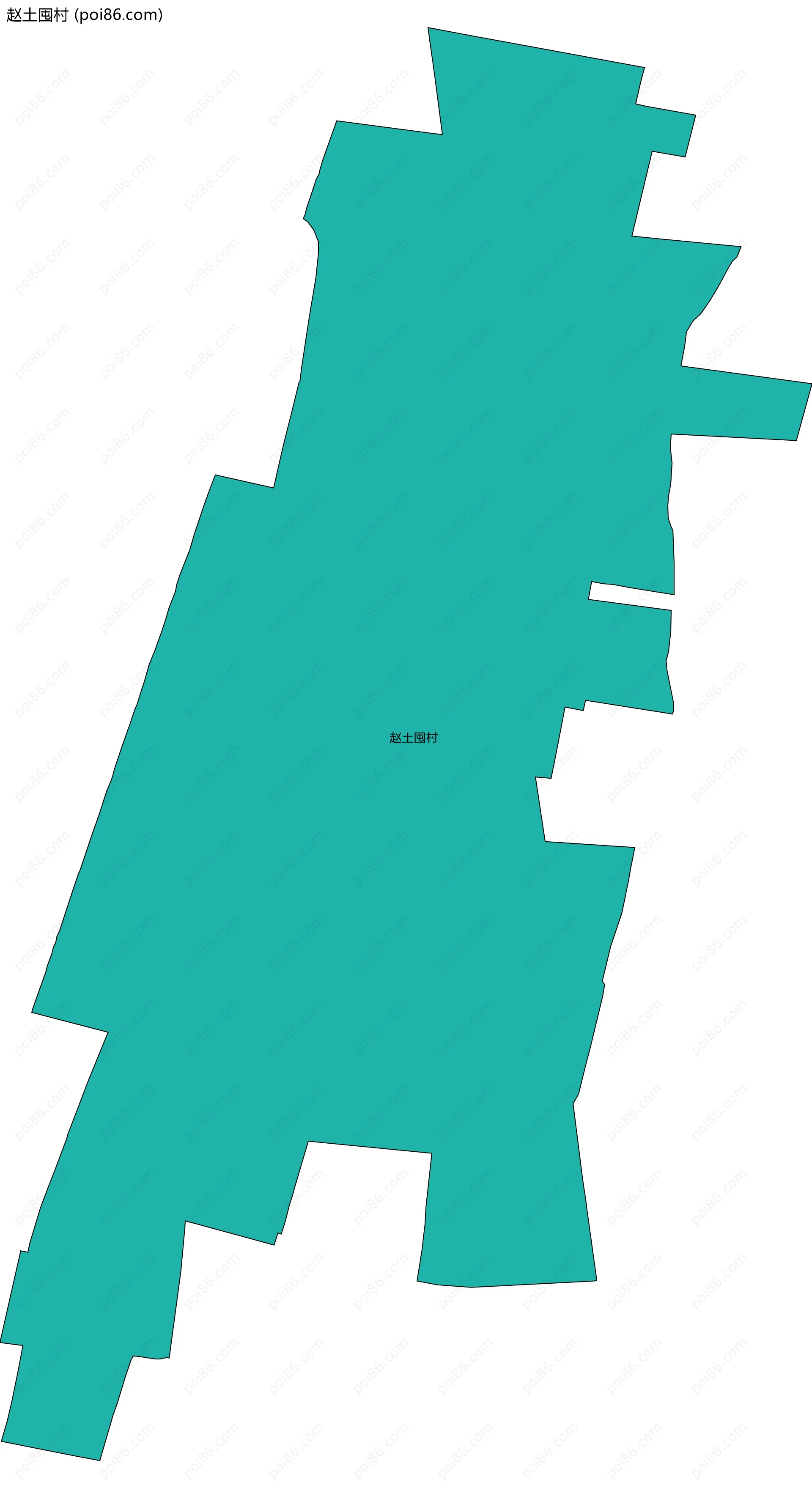 赵土囤村边界地图