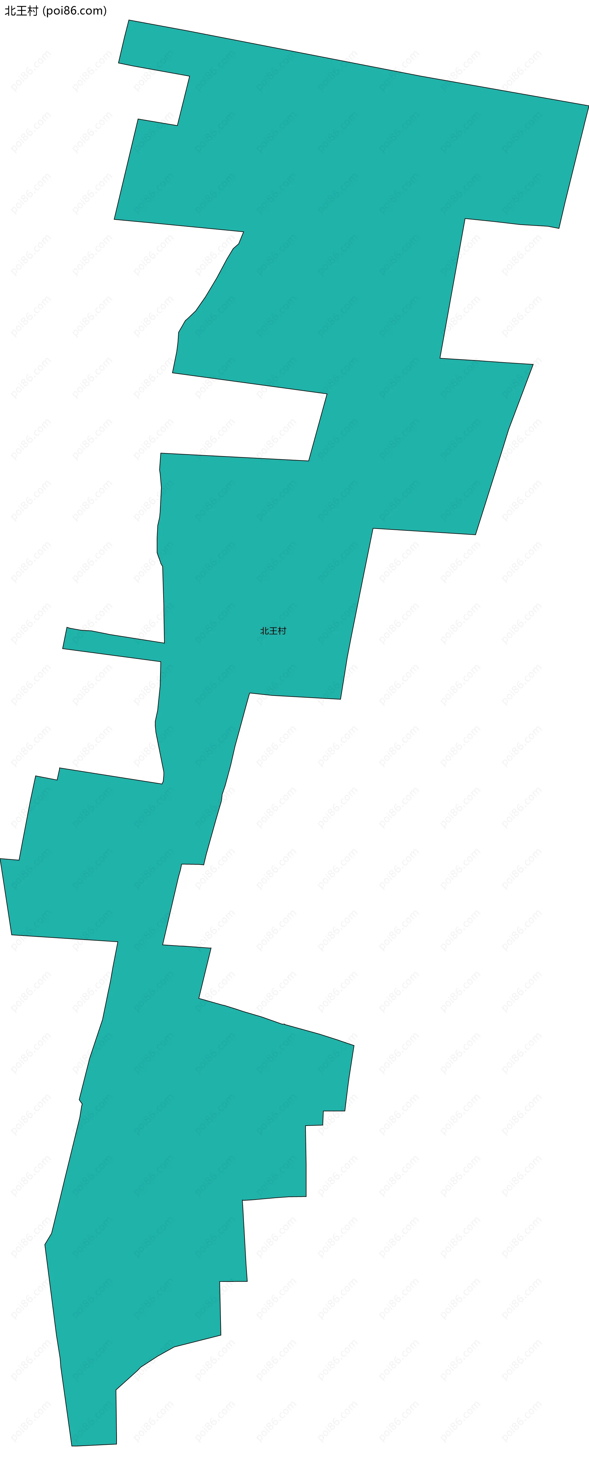 北王村边界地图