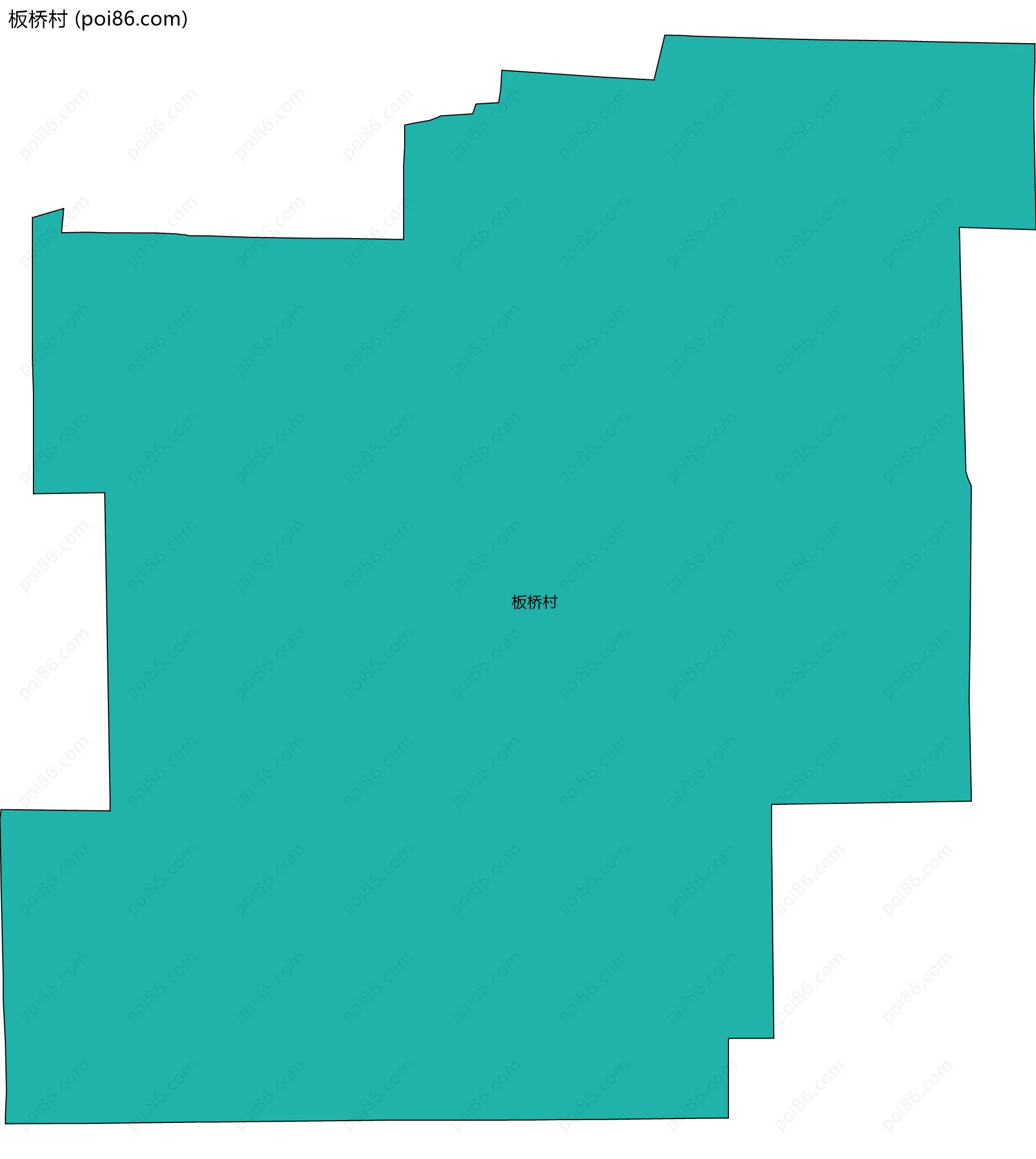 板桥村边界地图