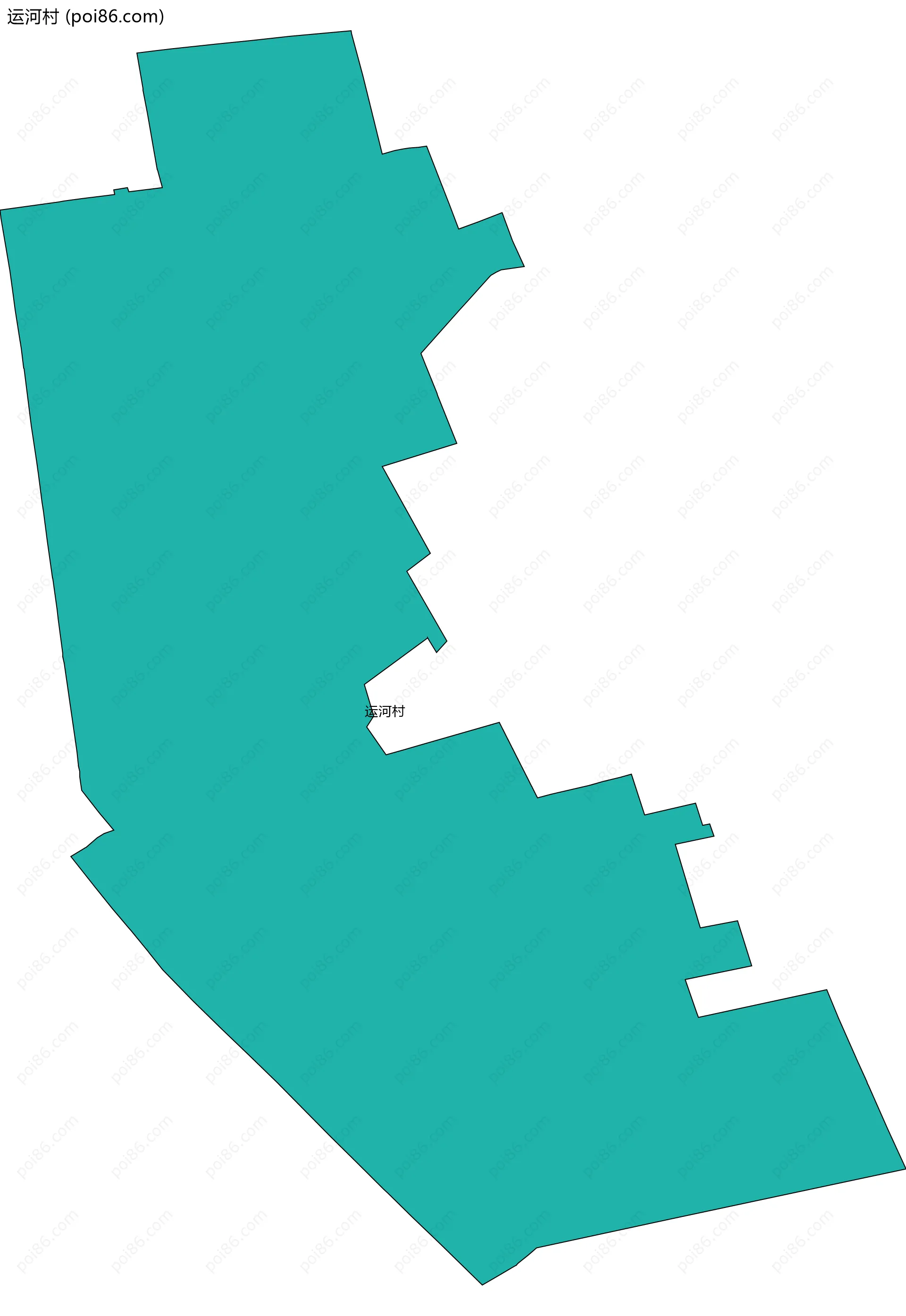 运河村边界地图