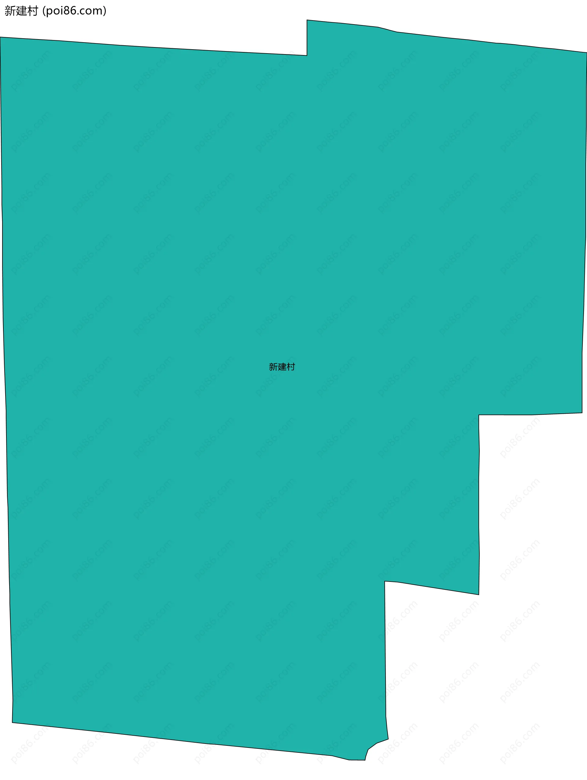 新建村边界地图