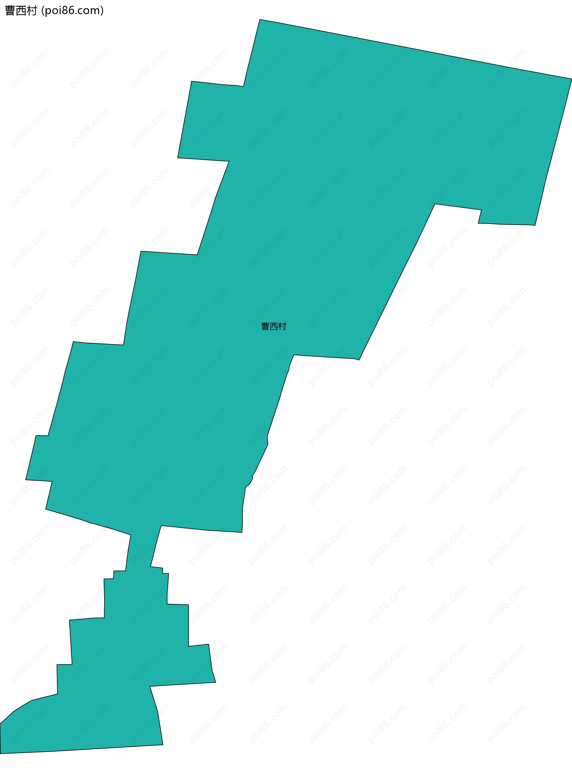 曹西村边界地图