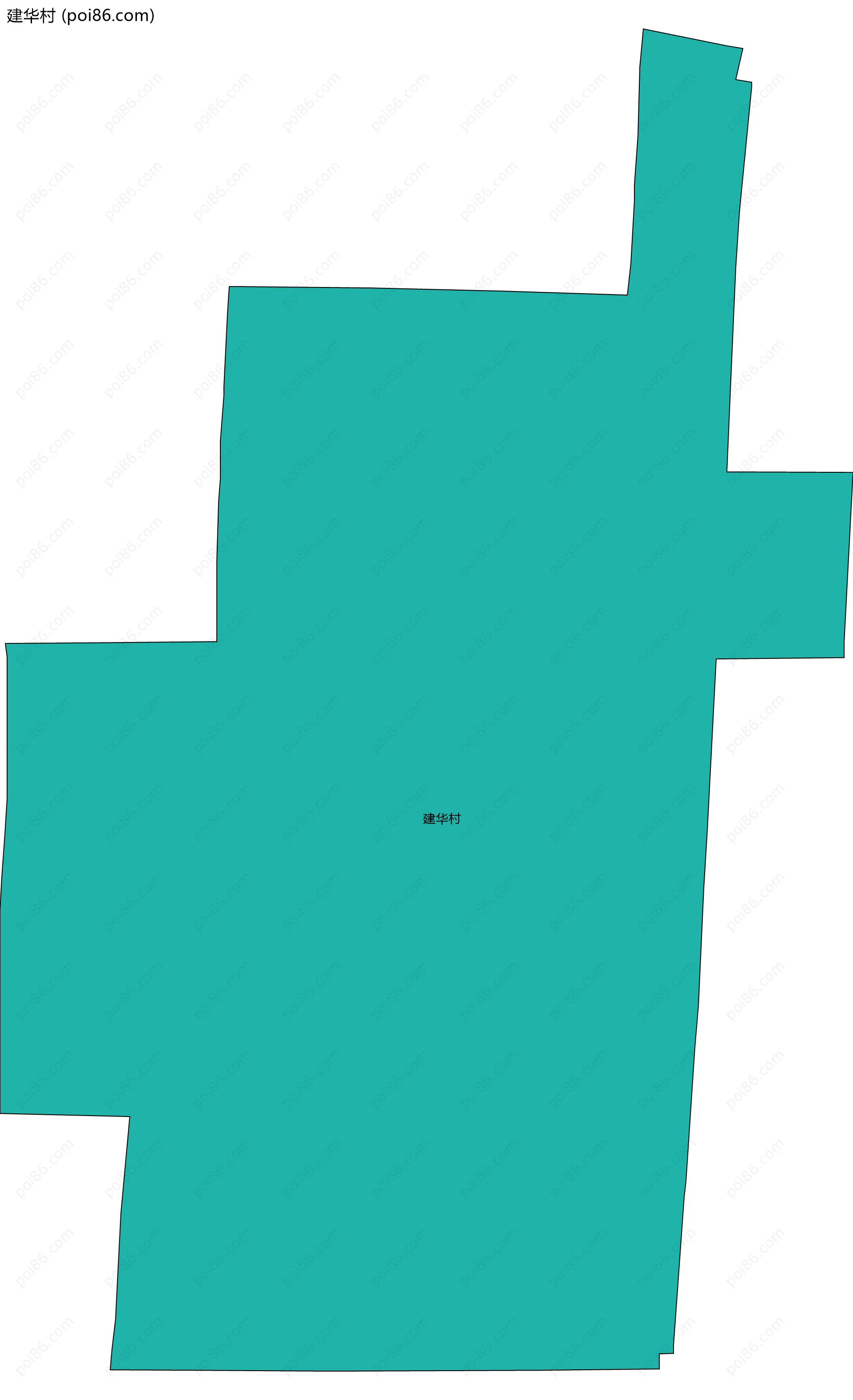 建华村边界地图