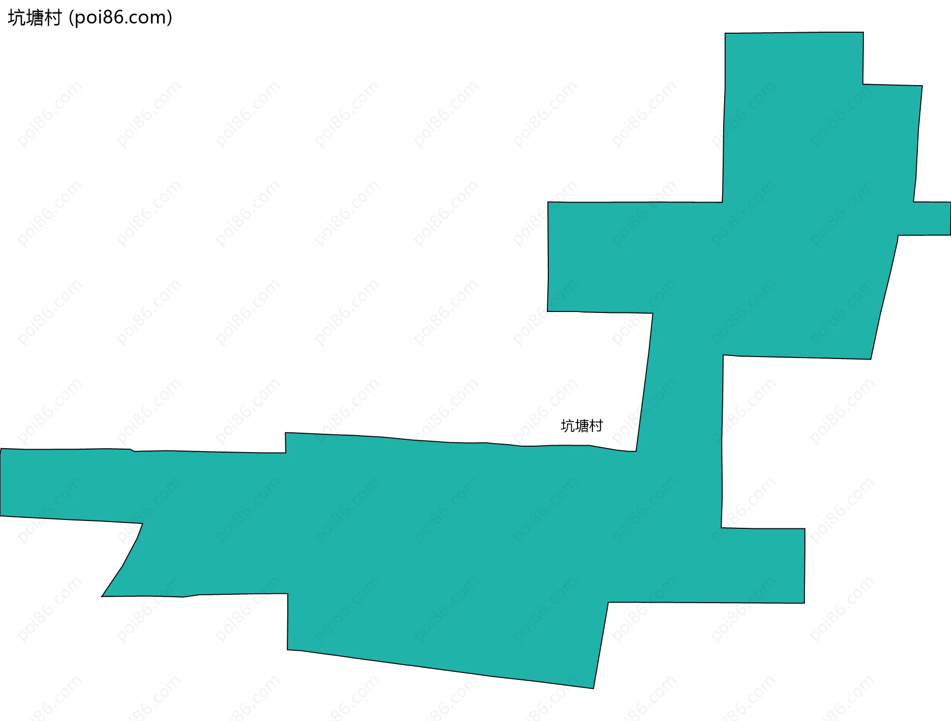 坑塘村边界地图