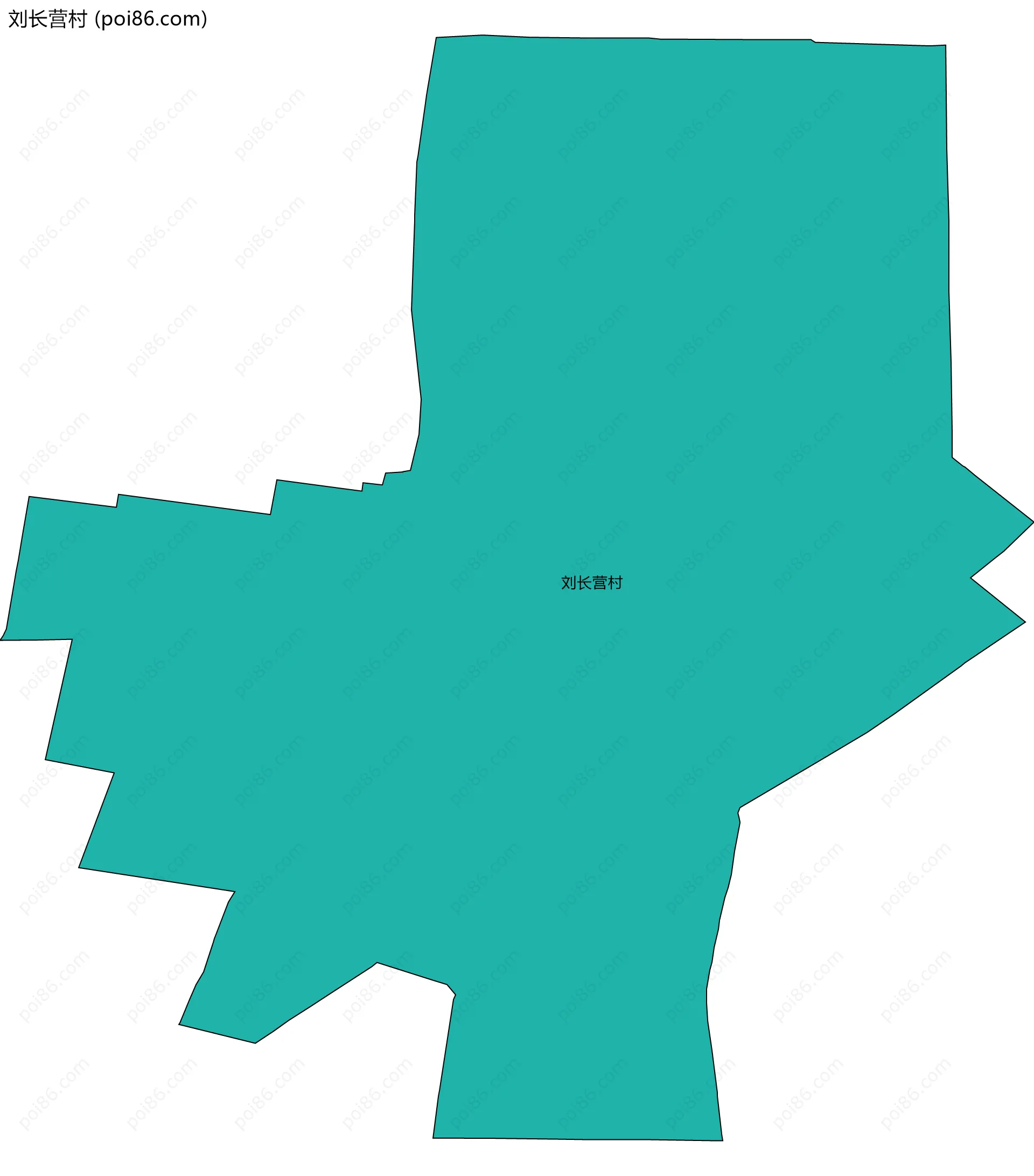 刘长营村边界地图