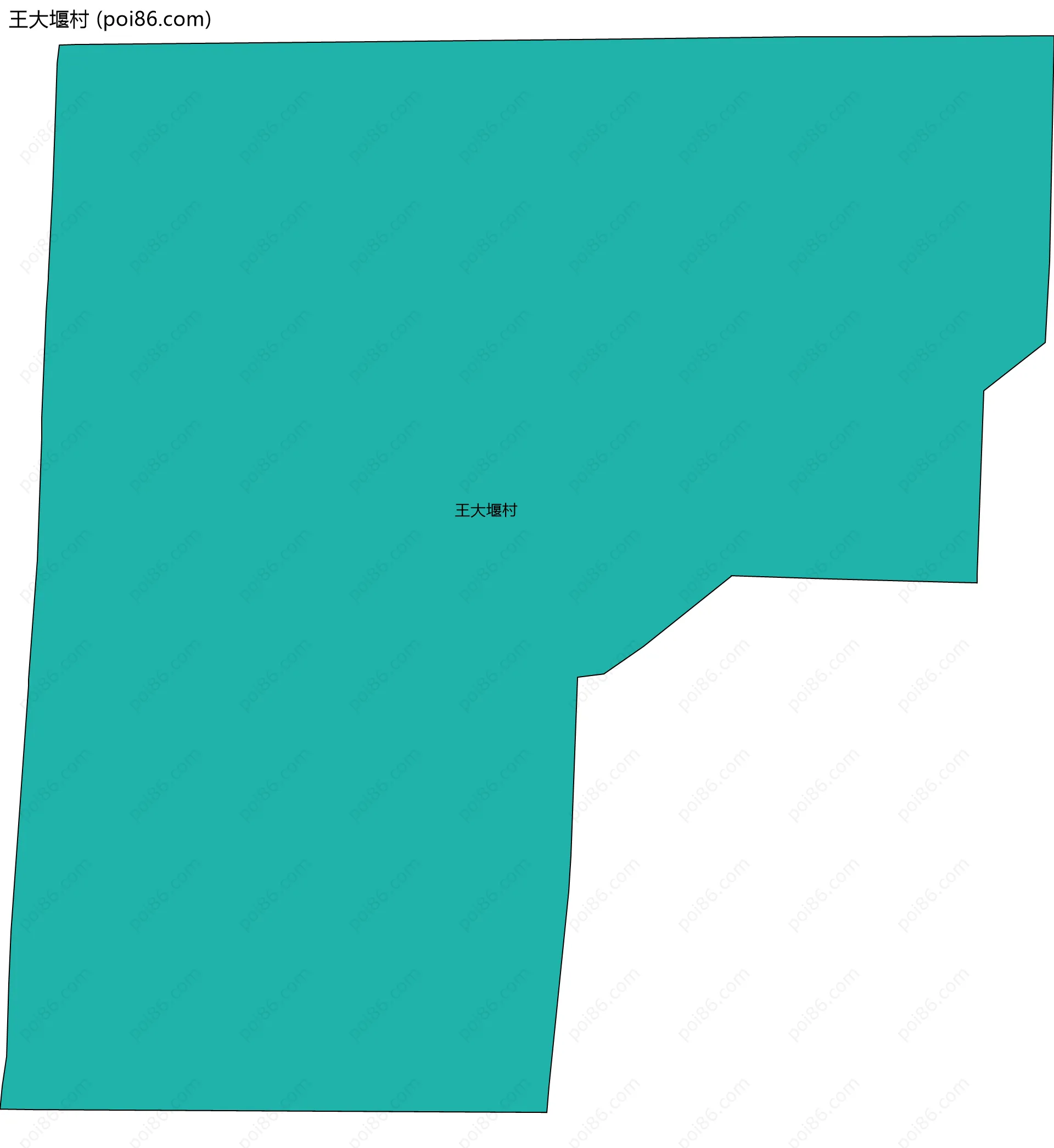 王大堰村边界地图