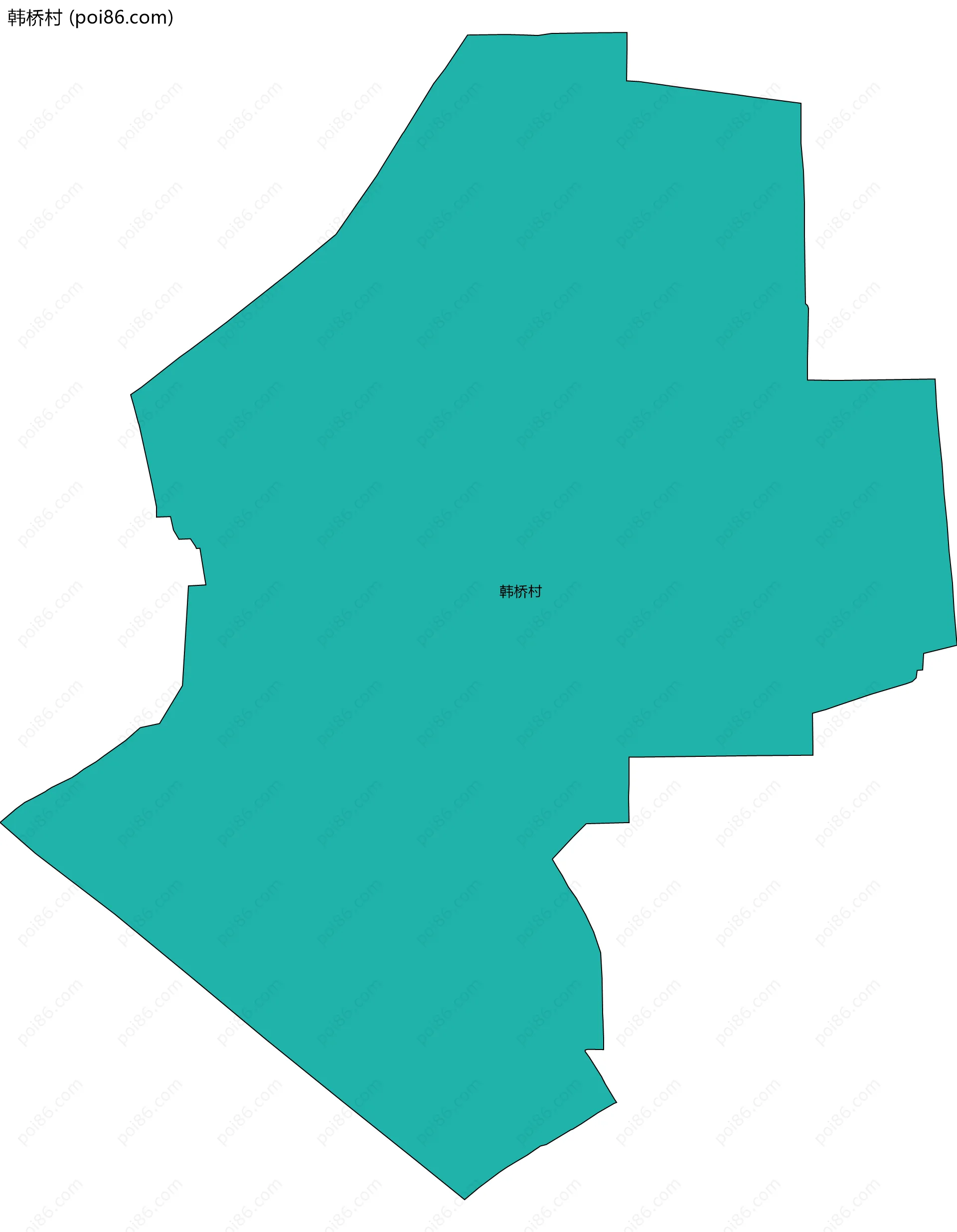 韩桥村边界地图