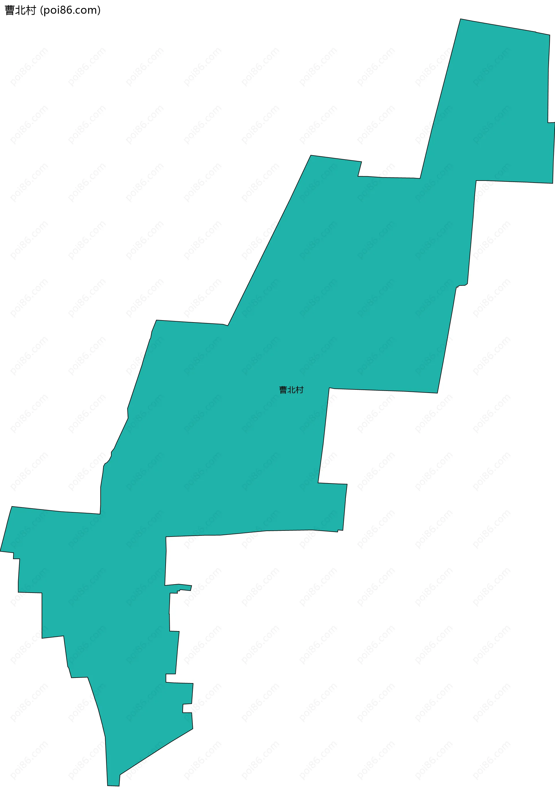 曹北村边界地图