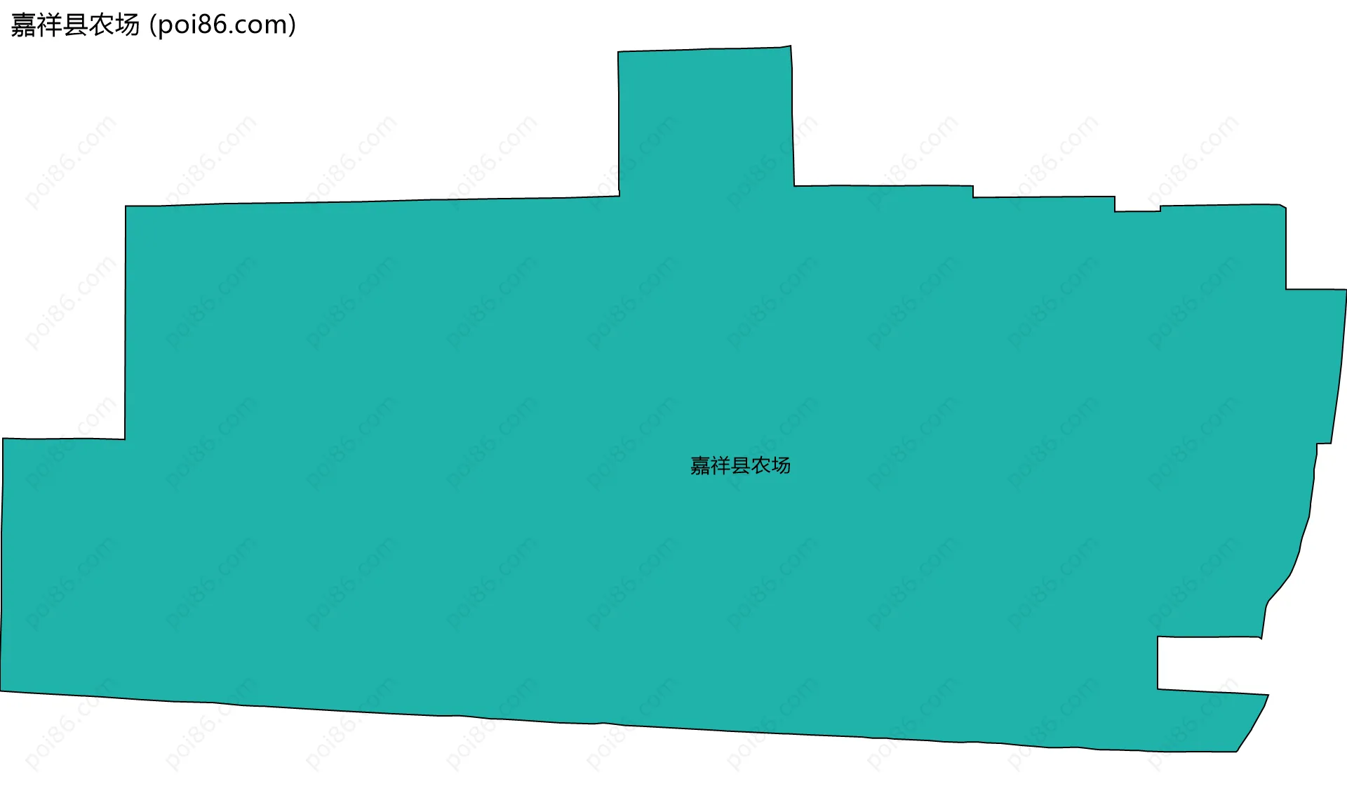 嘉祥县农场边界地图